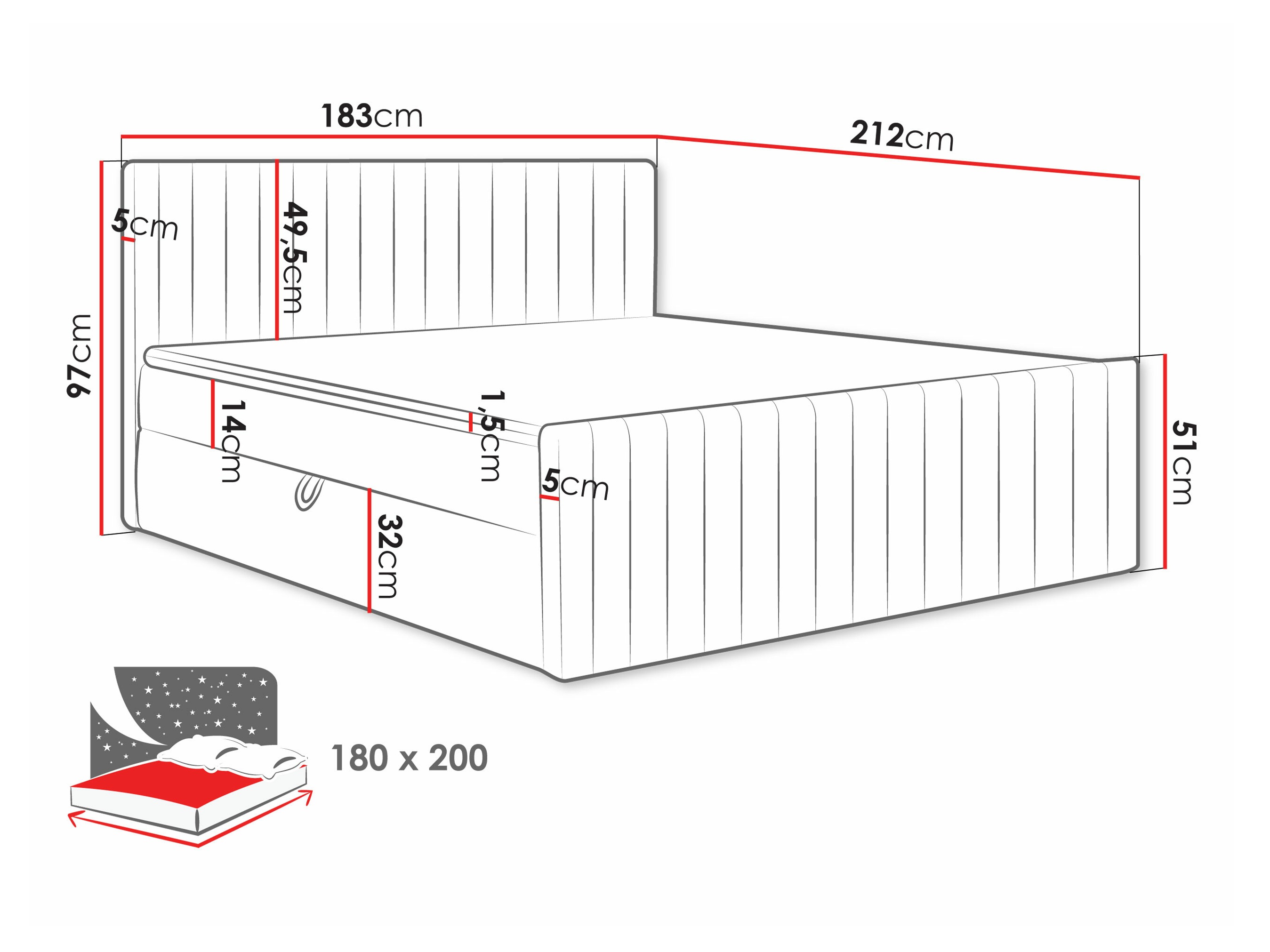 Boxspringbett Comfivo Apis II (Polo 872)