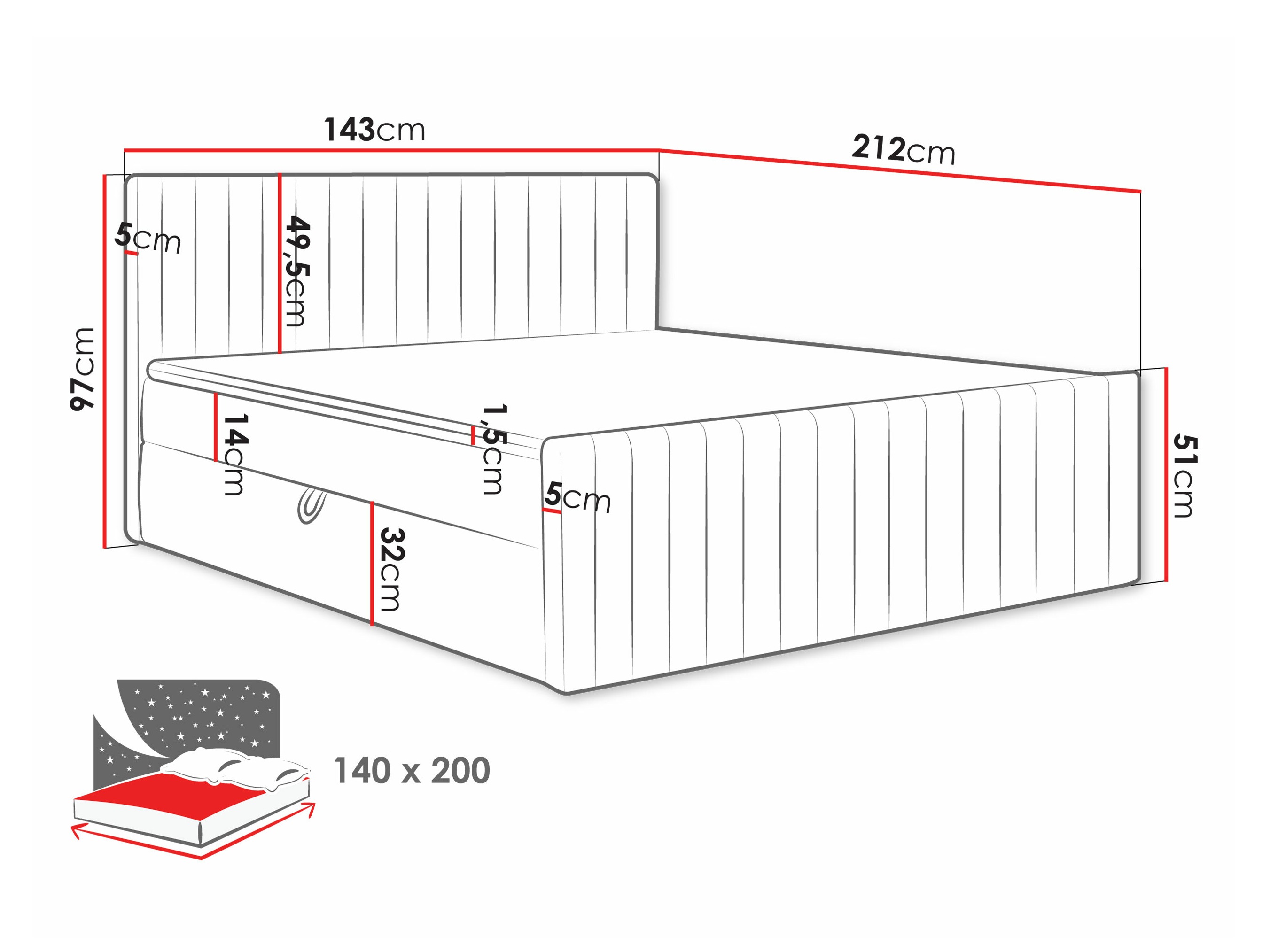 Boxspringbett Comfivo Apis II (Polo 894)