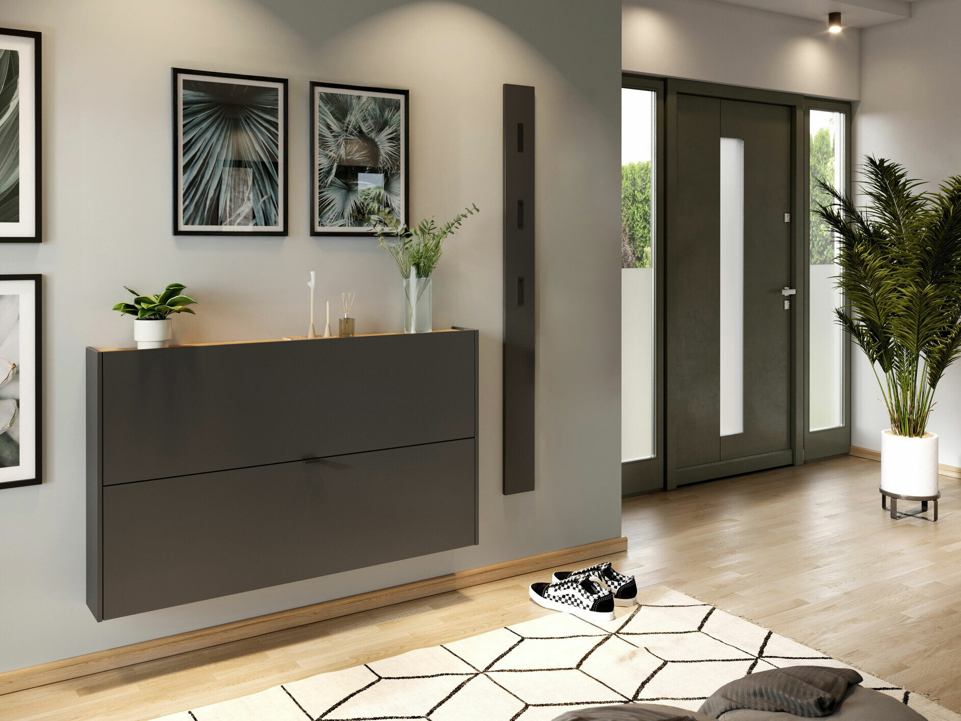 Flurgarnitur Cirsale 109 (Graphit + Navarra eichenholzoptik)