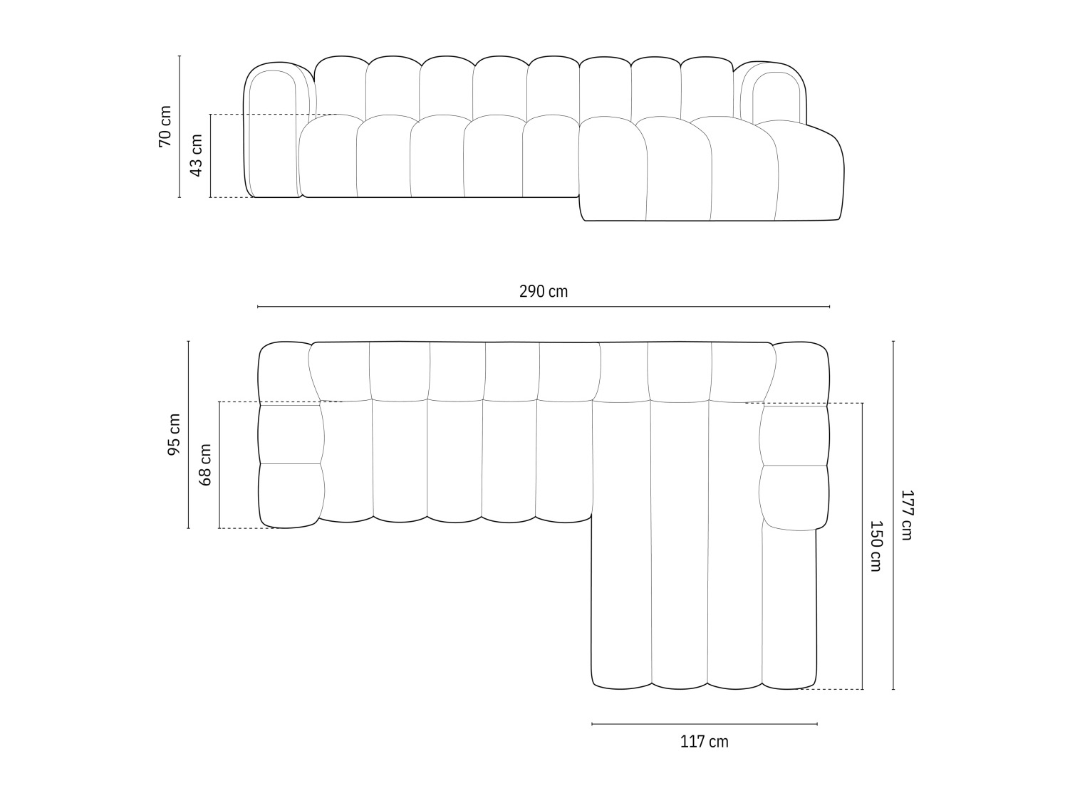 Modulares Ecksofa Cirleve 106 (Baloo 2082)