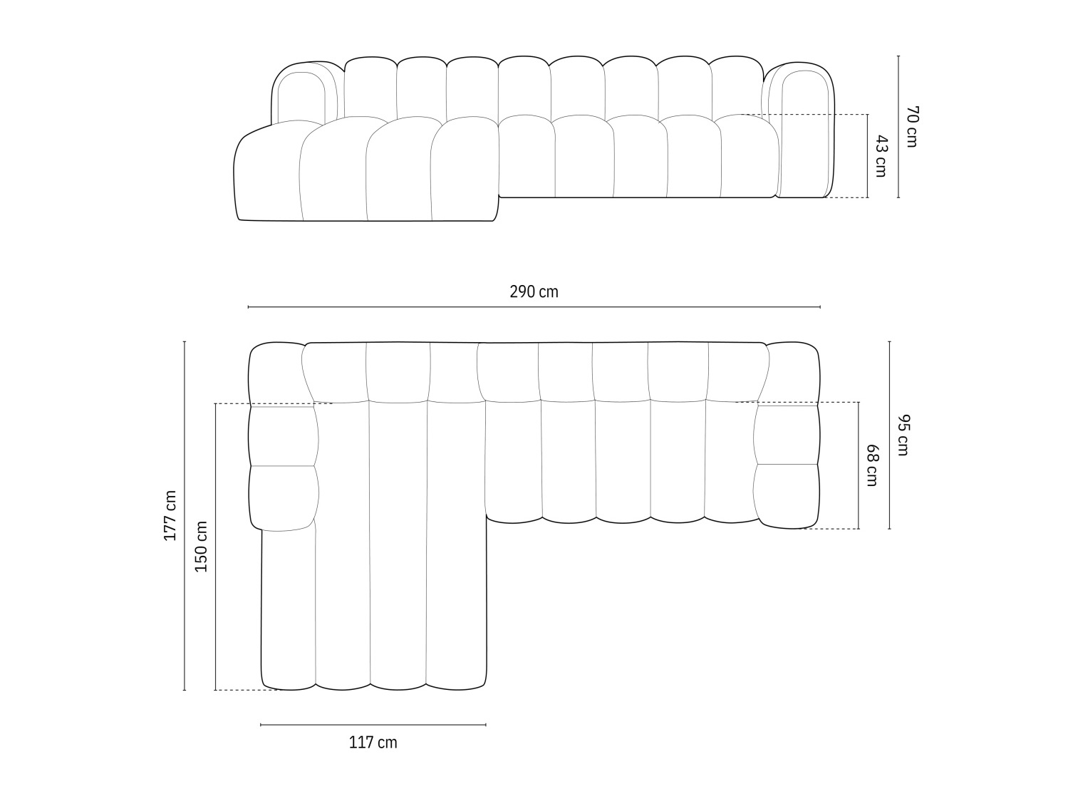 Modulares Ecksofa Cirleve 106 (Baloo 2085)