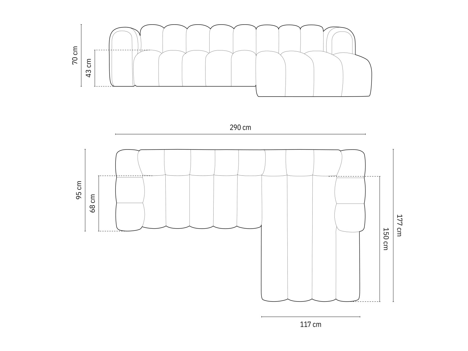 Modulares Ecksofa Cirleve 106 (Baloo 2085)
