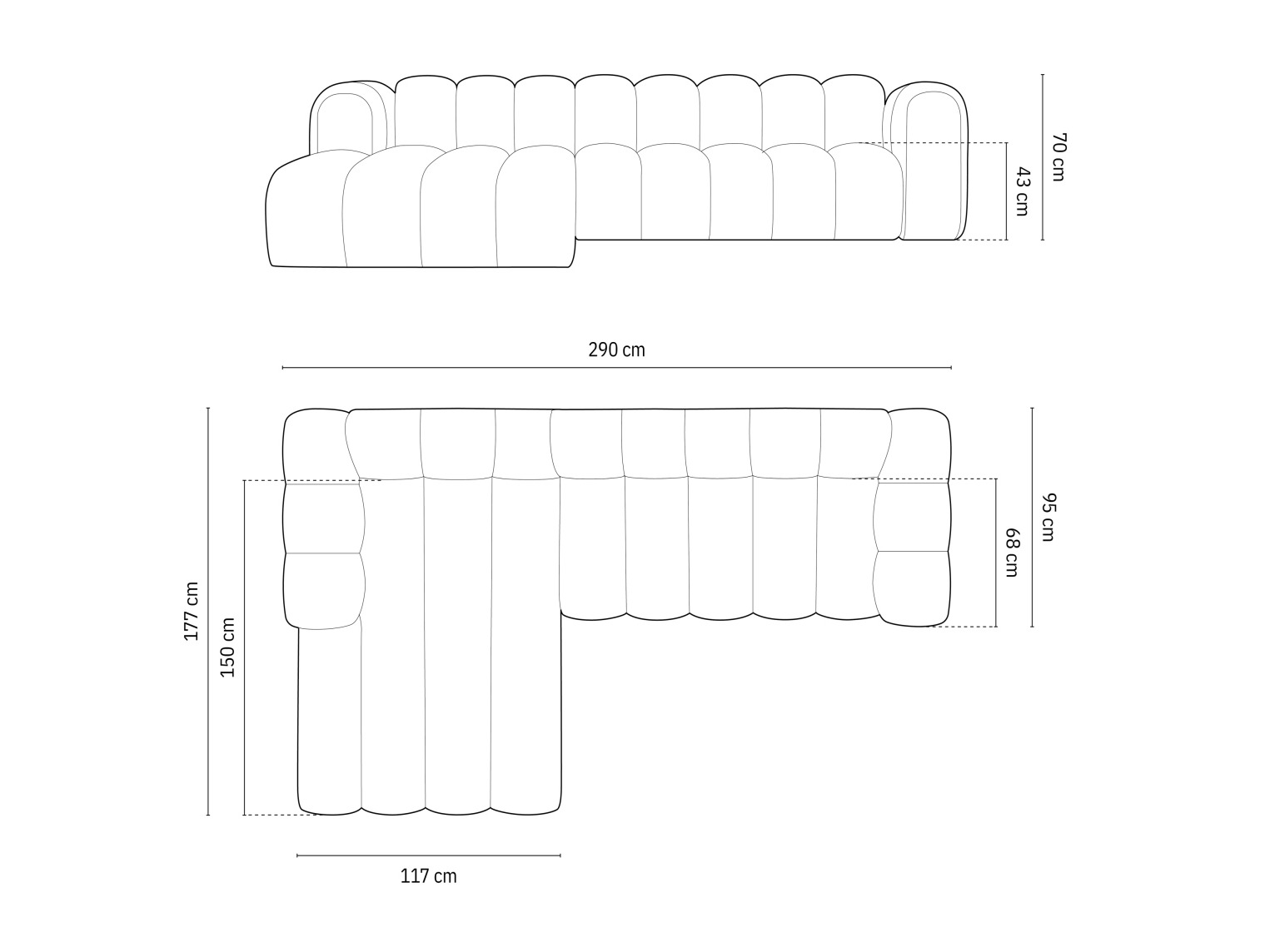 Modulares Ecksofa Cirleve 106 (Baloo 2088)