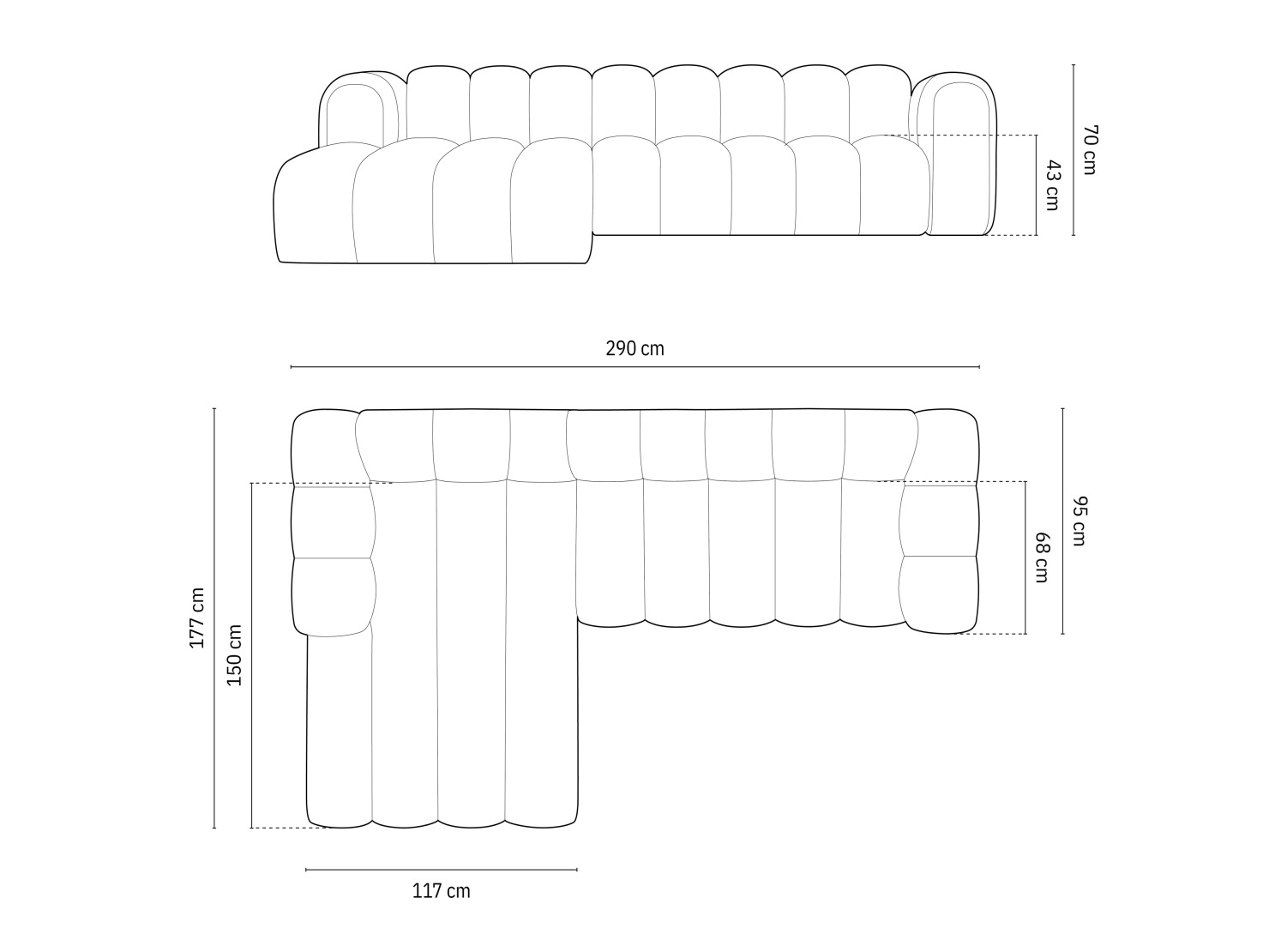 Modulares Ecksofa Cirleve 106 (Baloo 2090)