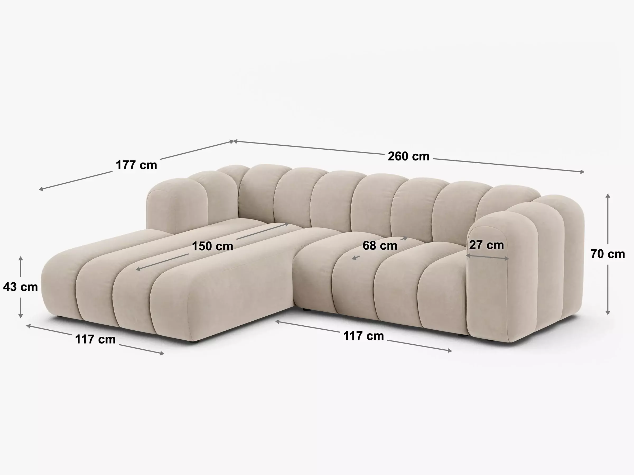 Modulares Ecksofa Cirleve 112 (Eden 4)