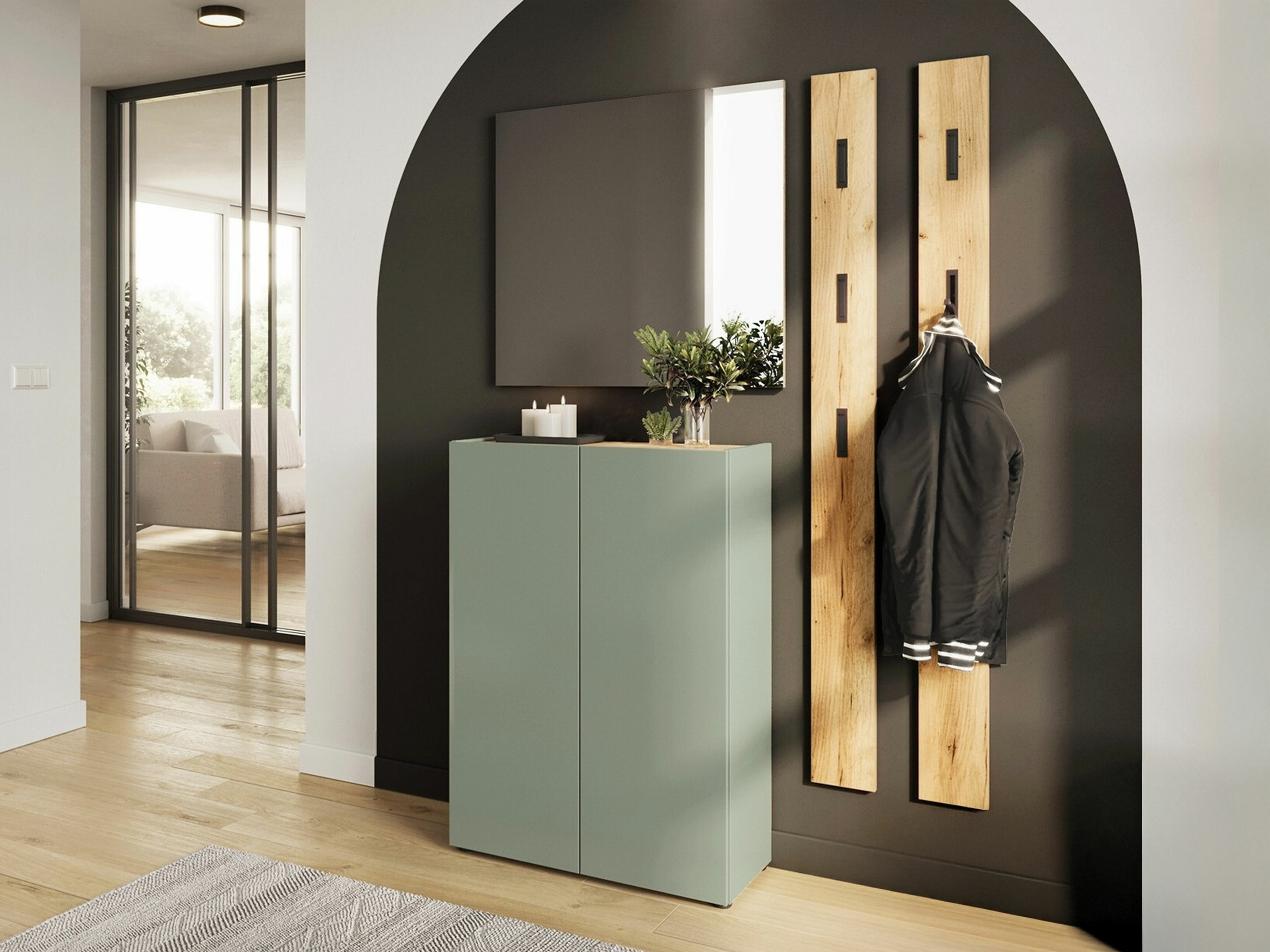 Flurgarnitur Lircamu 102 (Staubiges Grün)