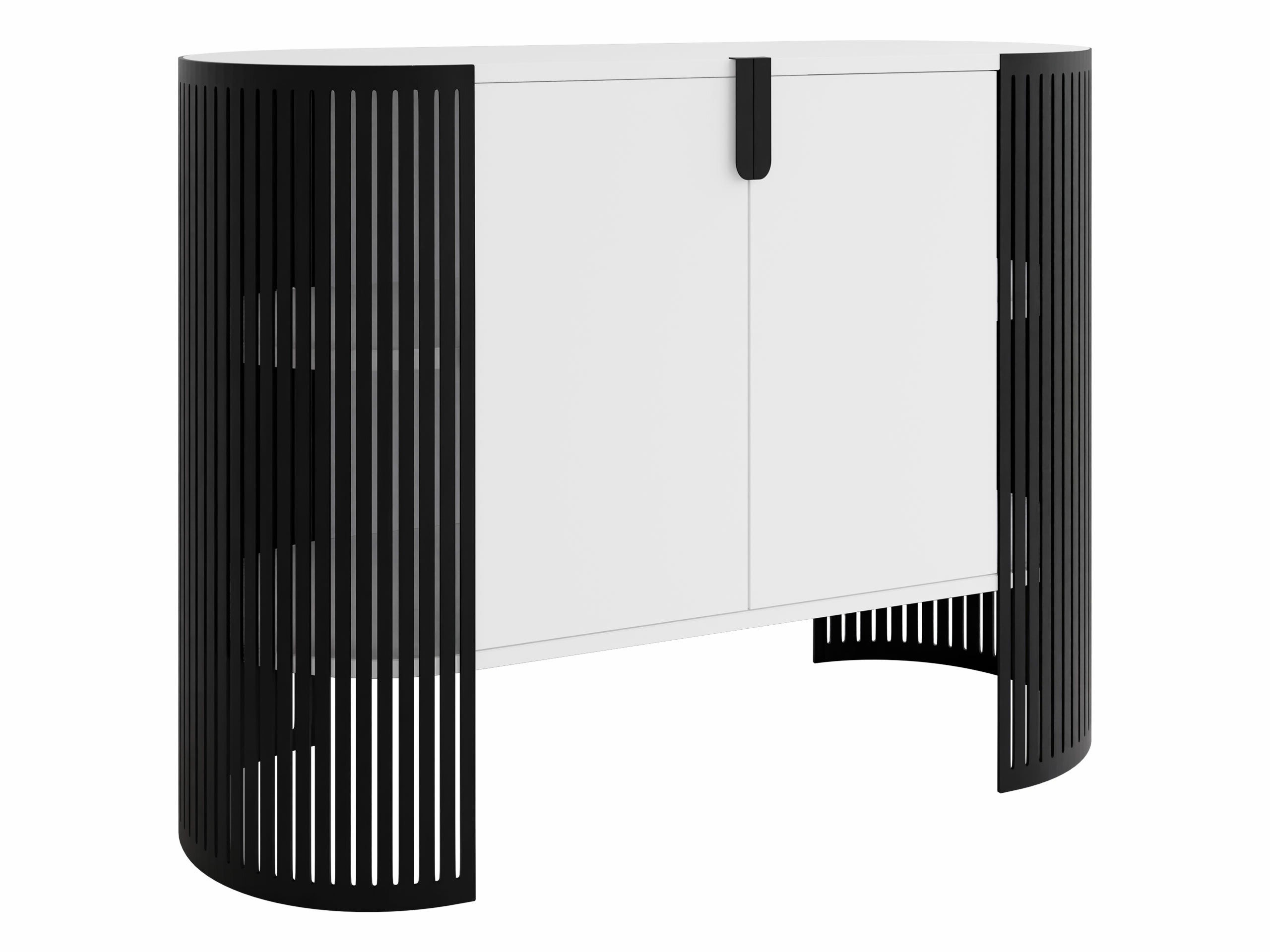 Sideboard Evanola 113 (Schwarz + Weiß)