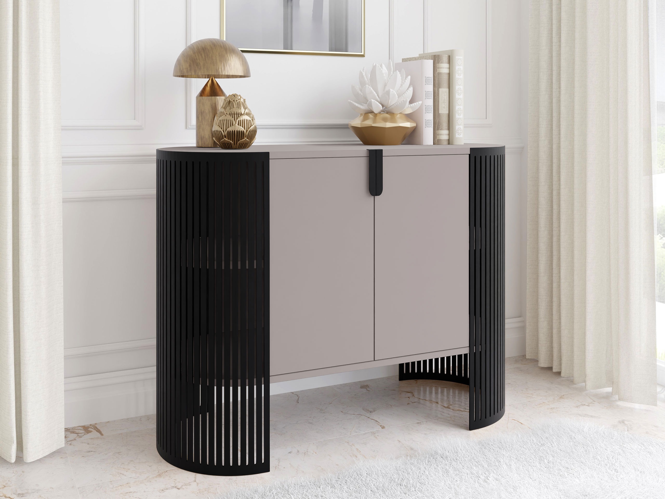 Sideboard Oswego 140 (Schwarz + Kaschmir)