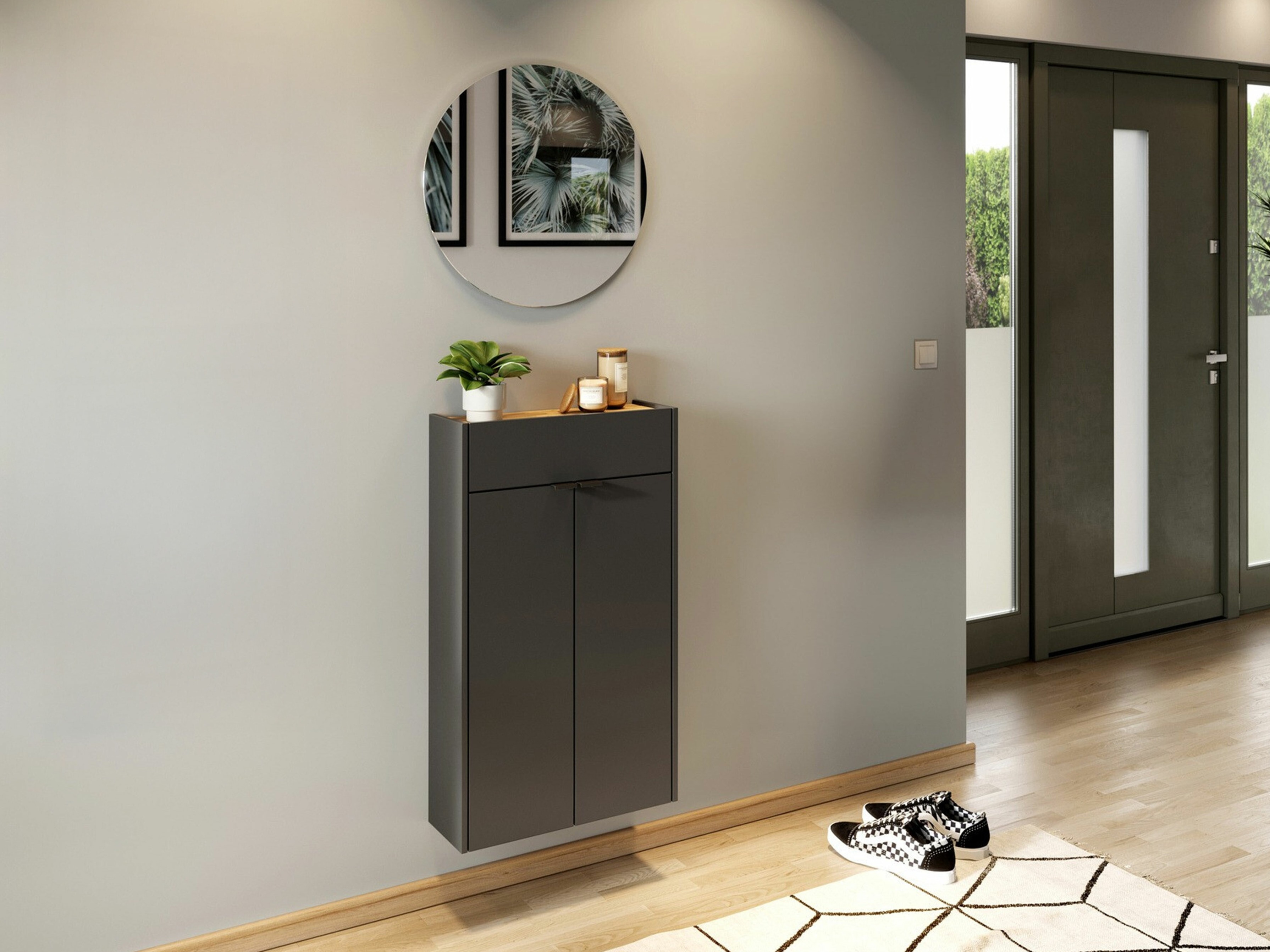 Flurgarnitur Cirsale 104 (Graphit + Navarra eichenholzoptik)