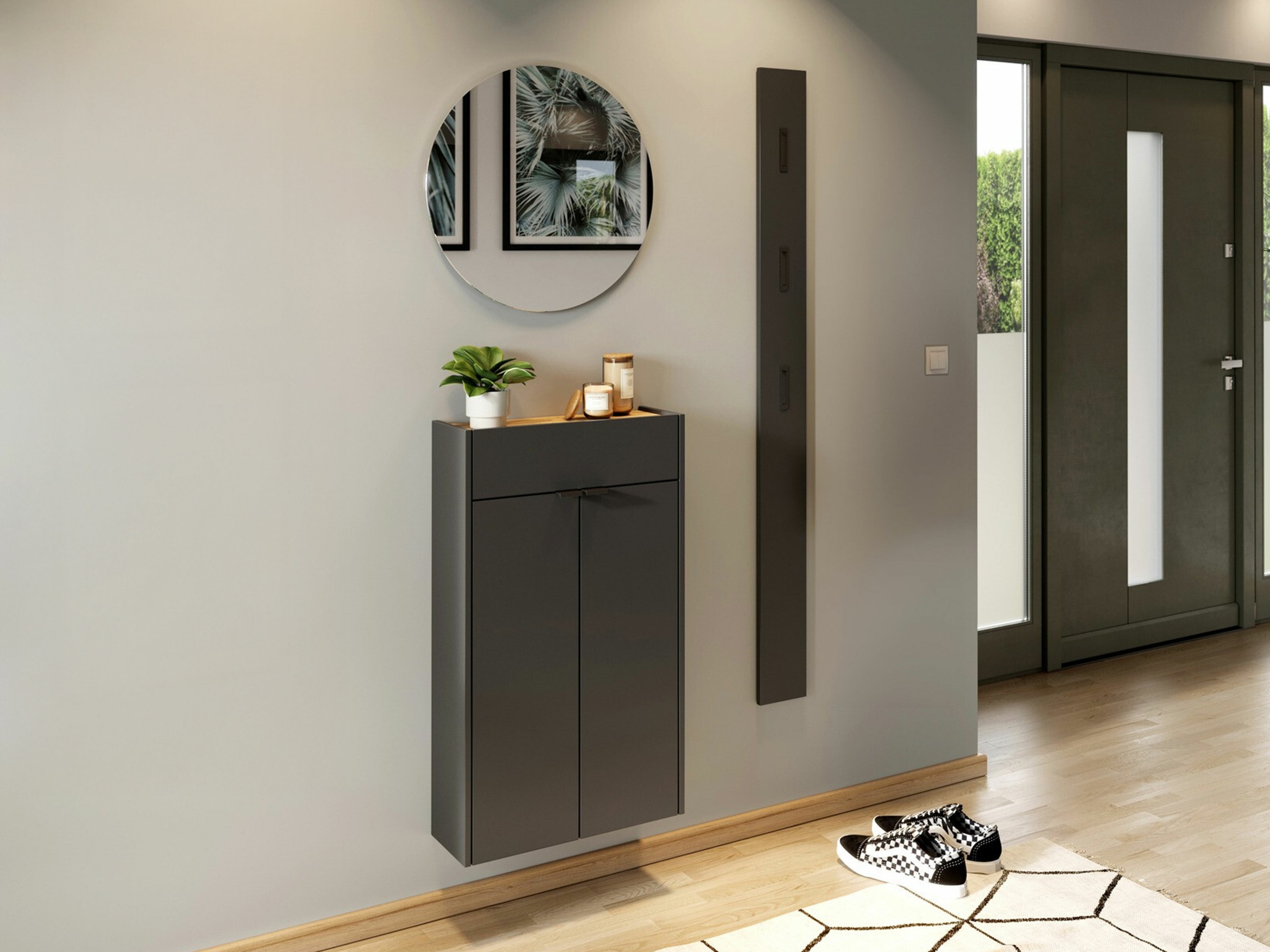 Flurgarnitur Cirsale 104 (Graphit + Navarra eichenholzoptik)