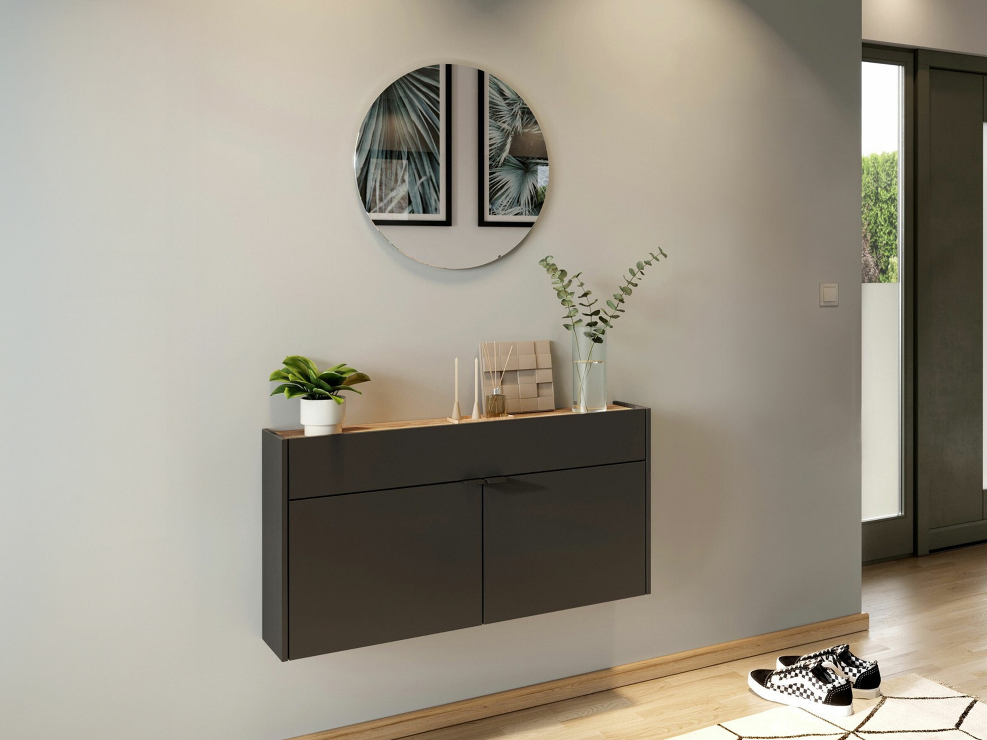 Flurgarnitur Cirsale 106 (Graphit + Navarra eichenholzoptik)