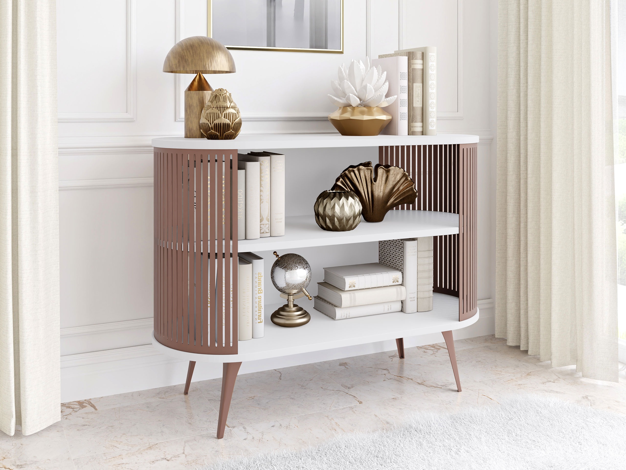 Regal Sordore 127 (Rosa + Weiß)