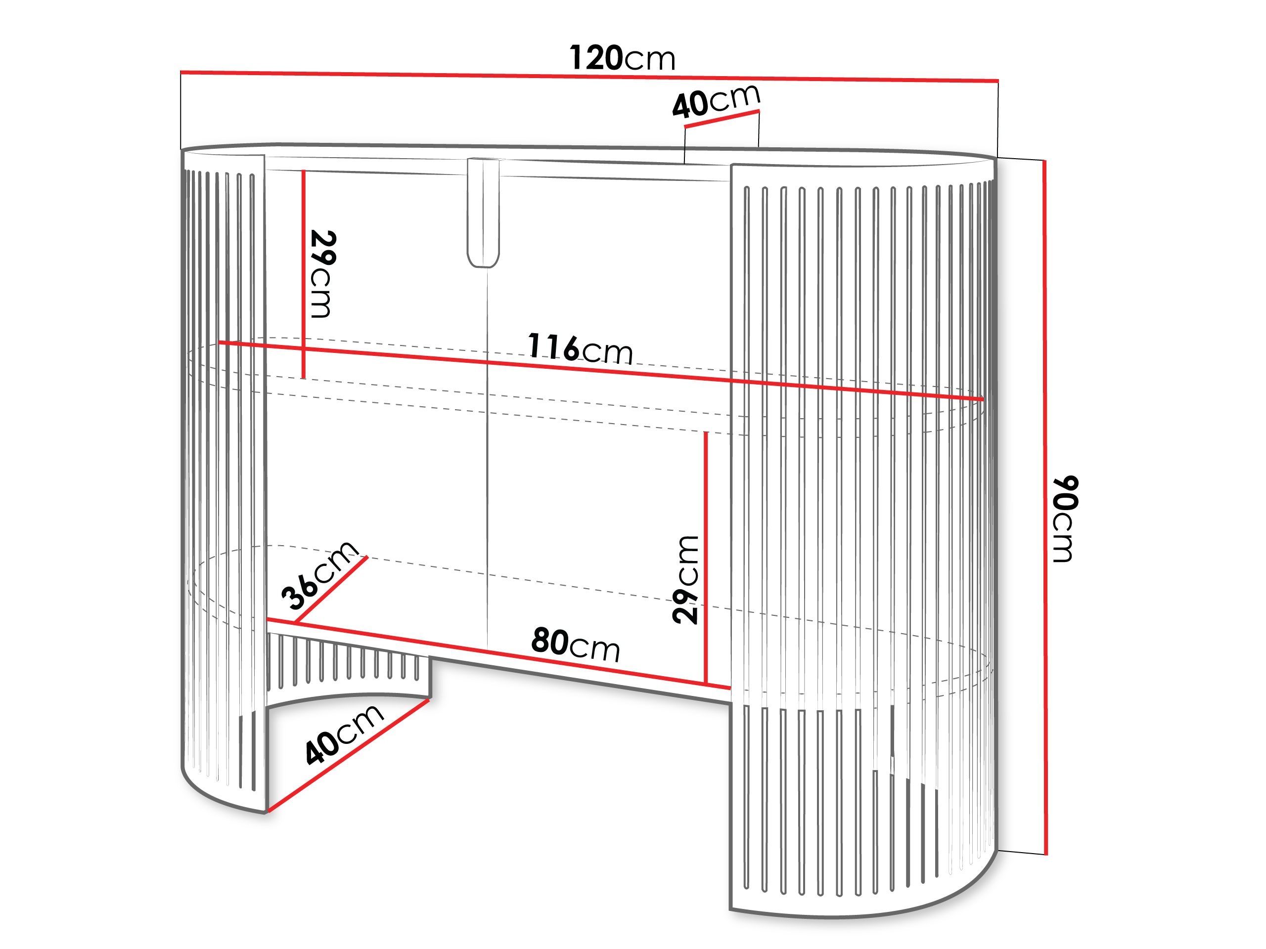 Sideboard Sordore 131 (Gold + Schwarz)