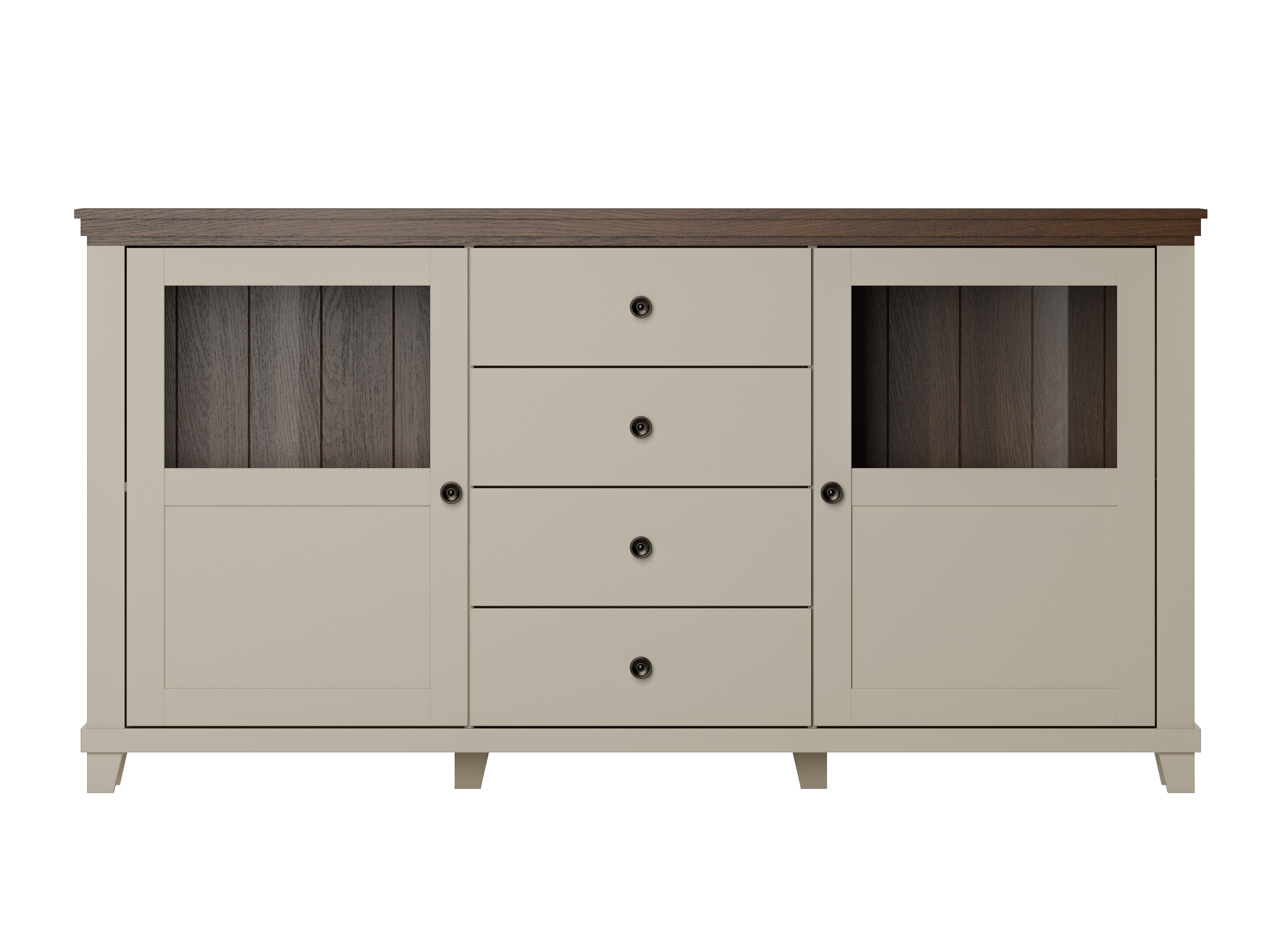 Kommoden Tolnue 103 (Hellbeige + Eichenholzoptik)