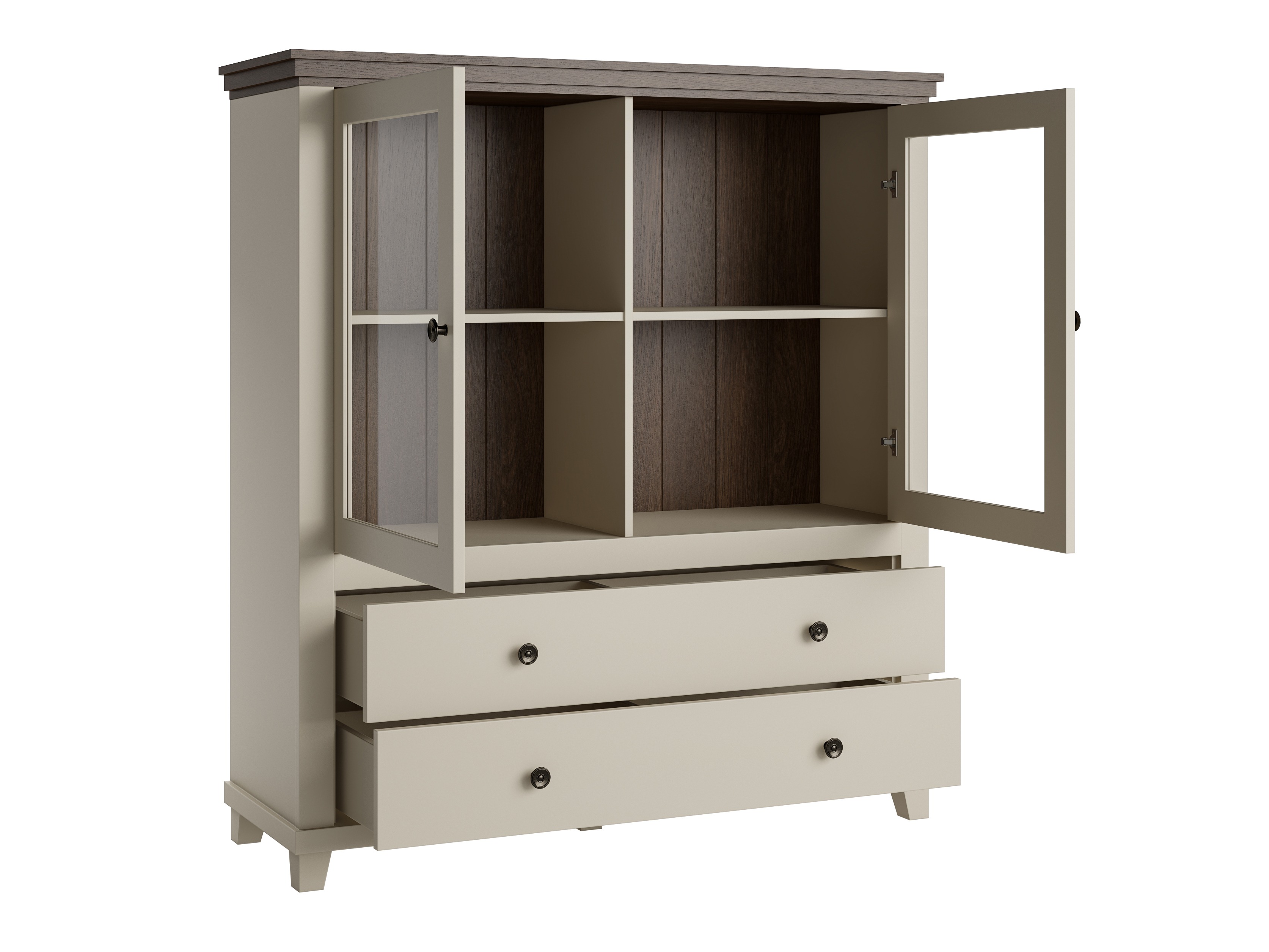 Kommoden Tolnue 105 (Hellbeige + Eichenholzoptik)