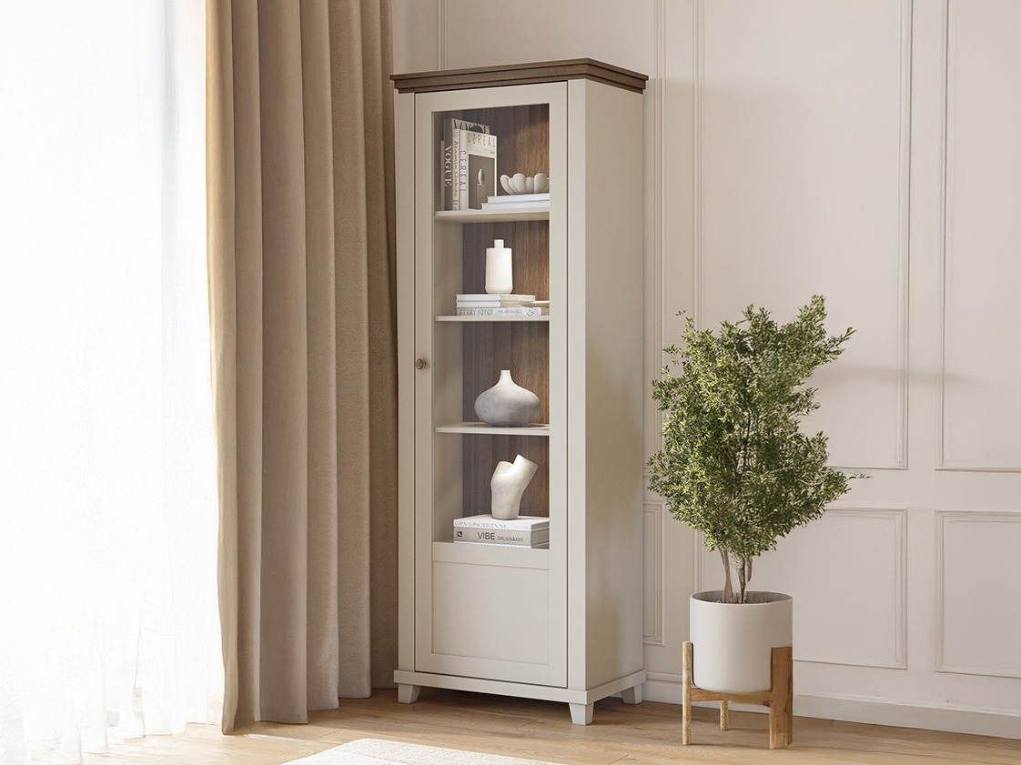 Regal Tolnue 101 (Hellbeige + Eichenholzoptik)