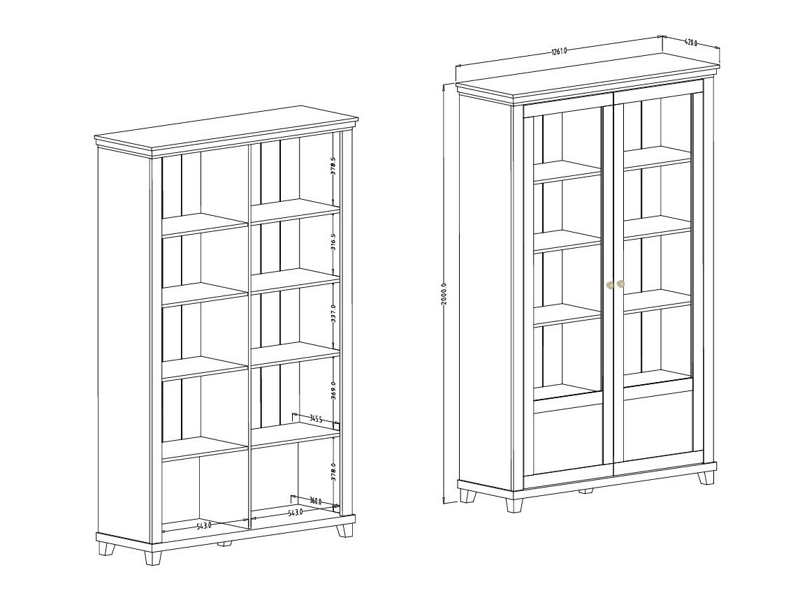 Regal Tolnue 102 (Hellbeige + Eichenholzoptik)