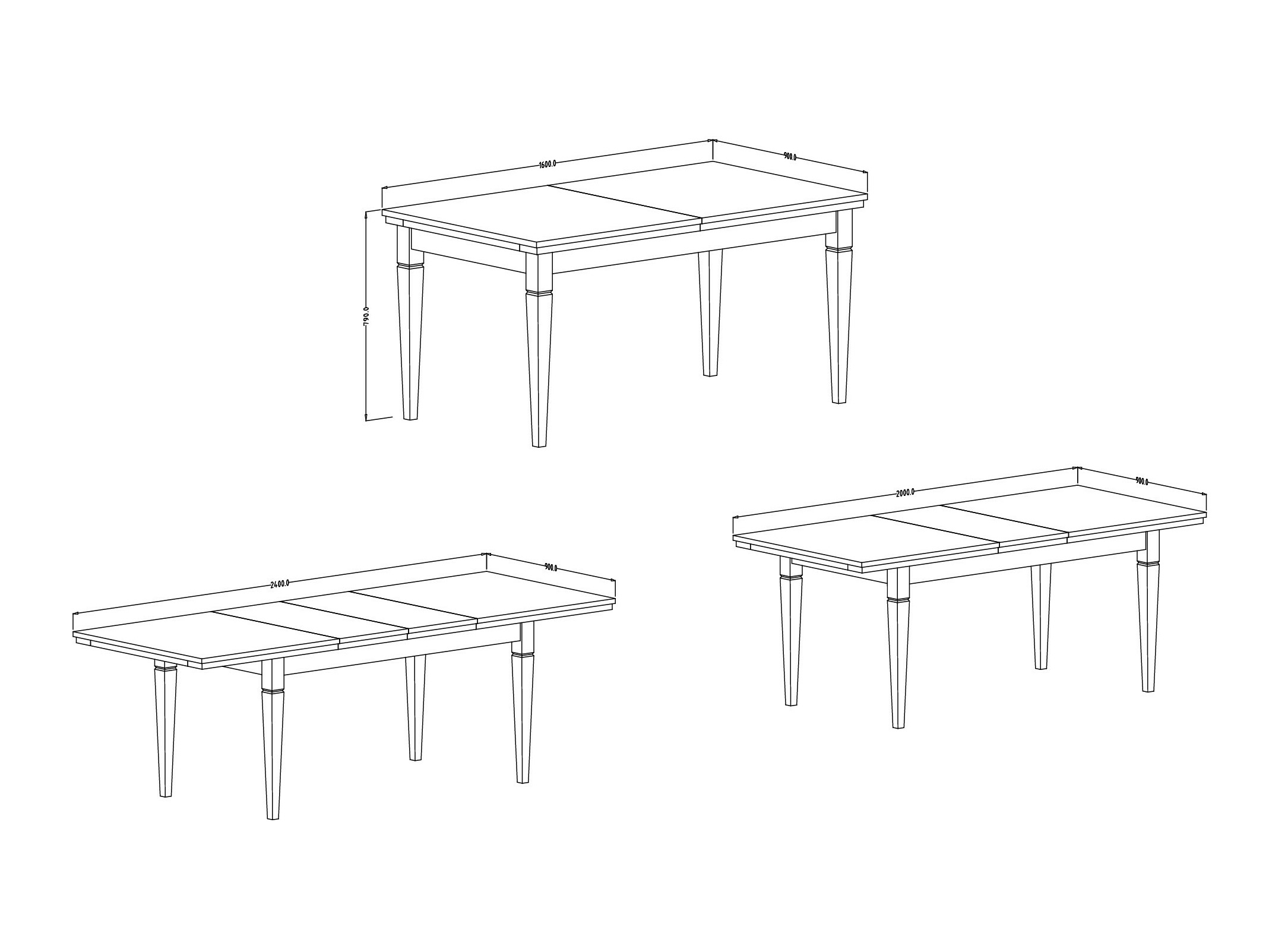 Tisch Tolnue 107 (Dunkelgrün + Lefkas-Eiche)