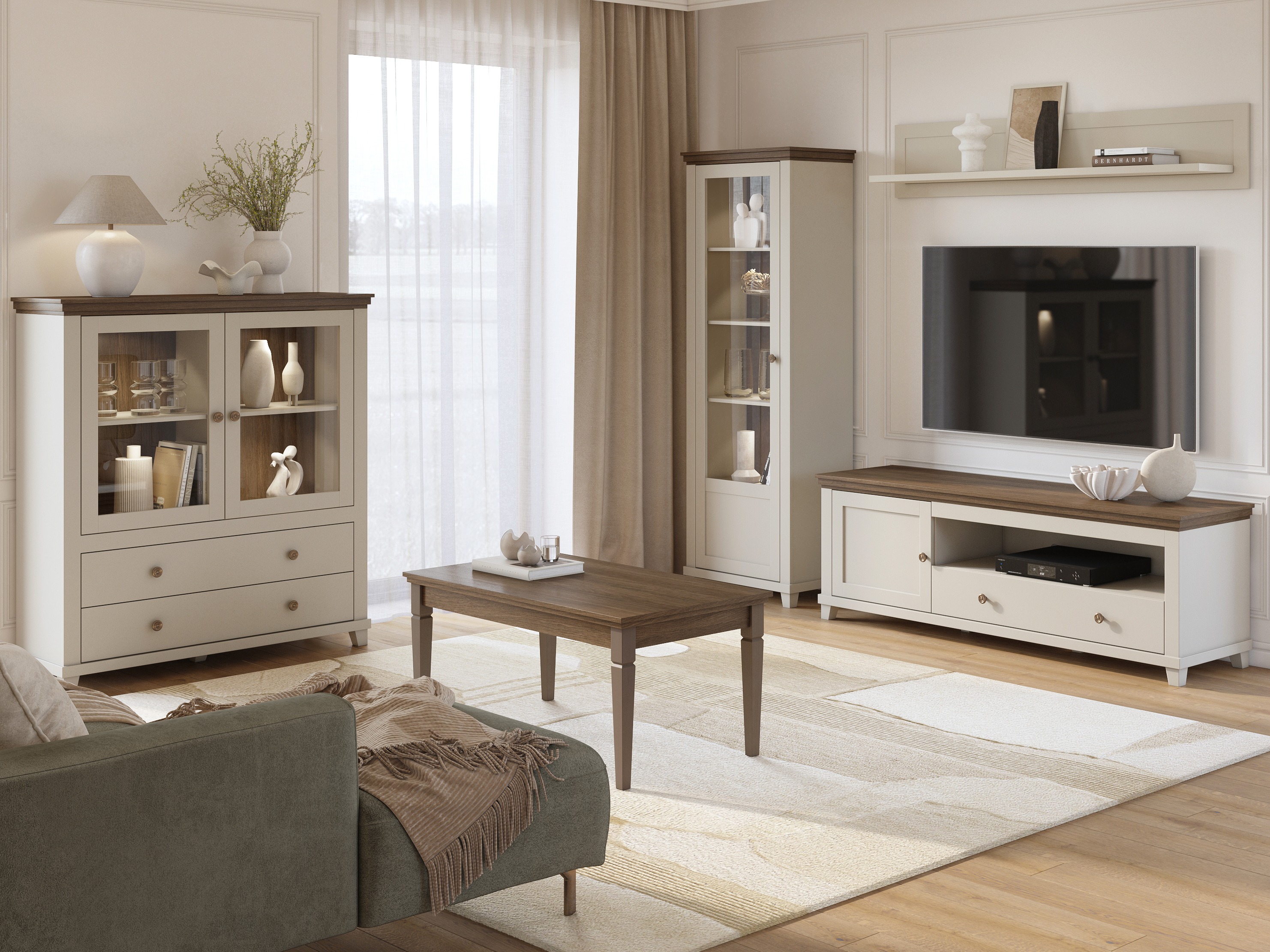 Wandregal Tolnue 100 (Hellbeige)