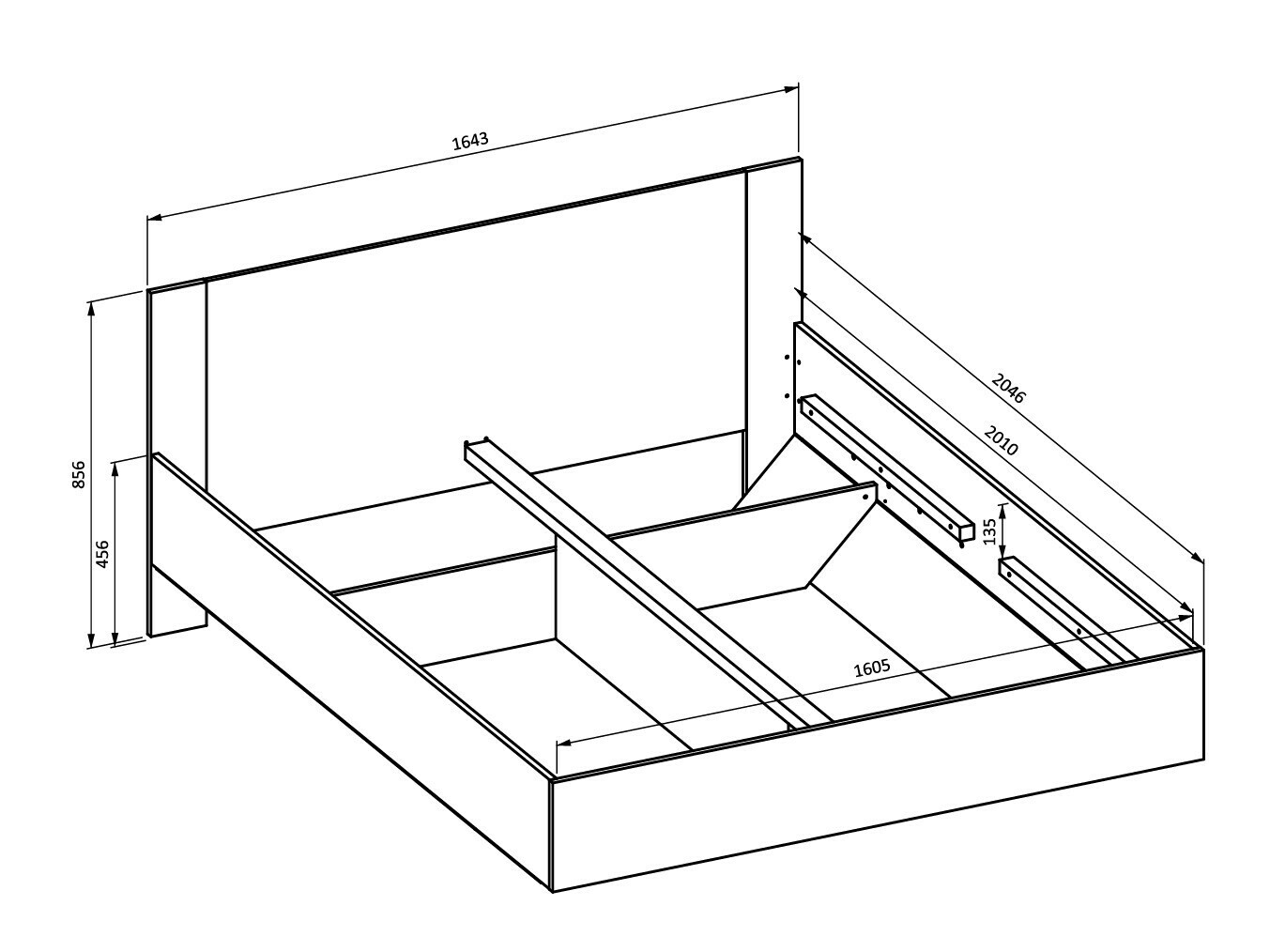 Bett Mirsevi 106 (160 x 200 cm)