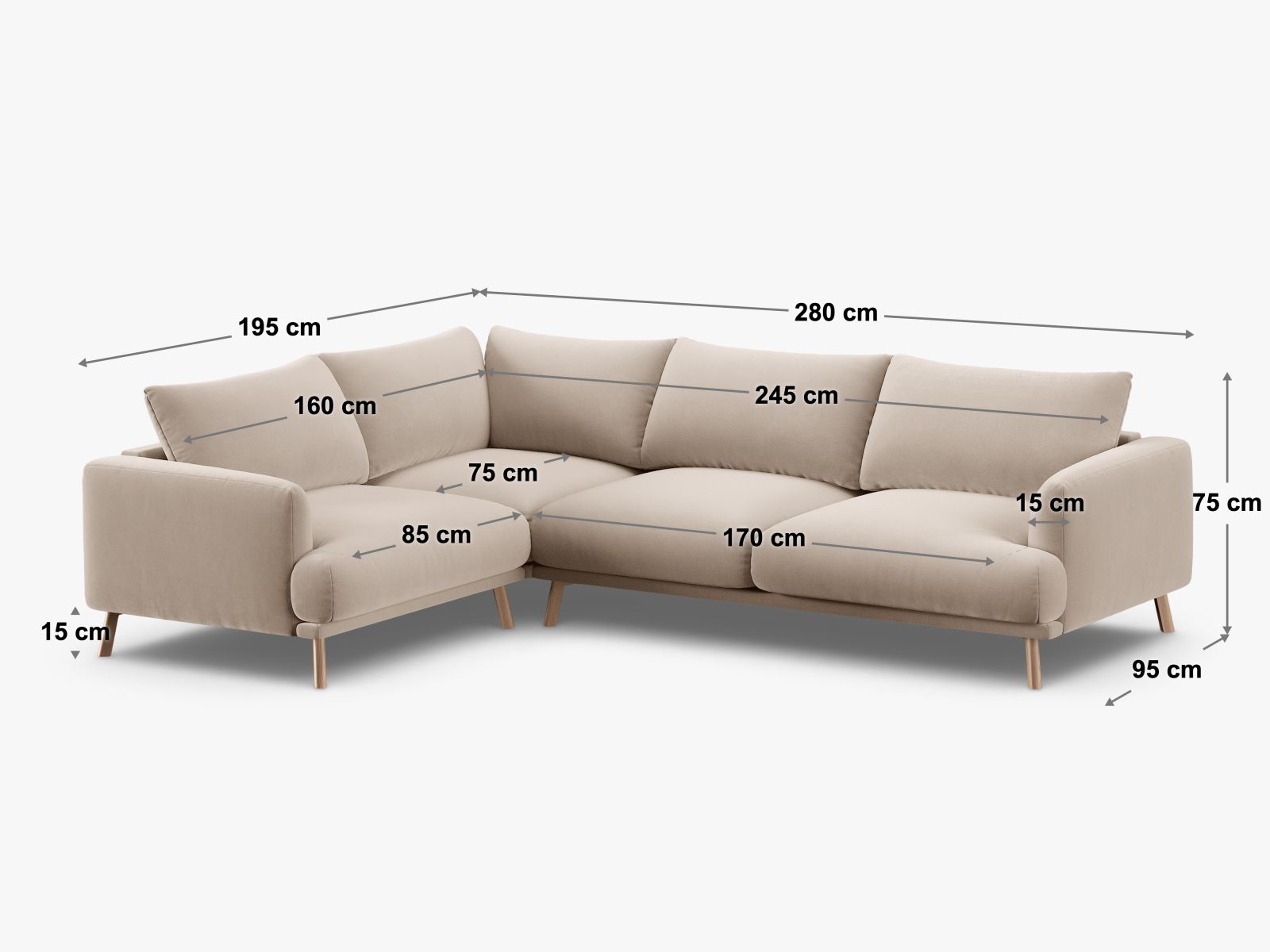 Ecksofa Nolavia 107 (Salvador 14)