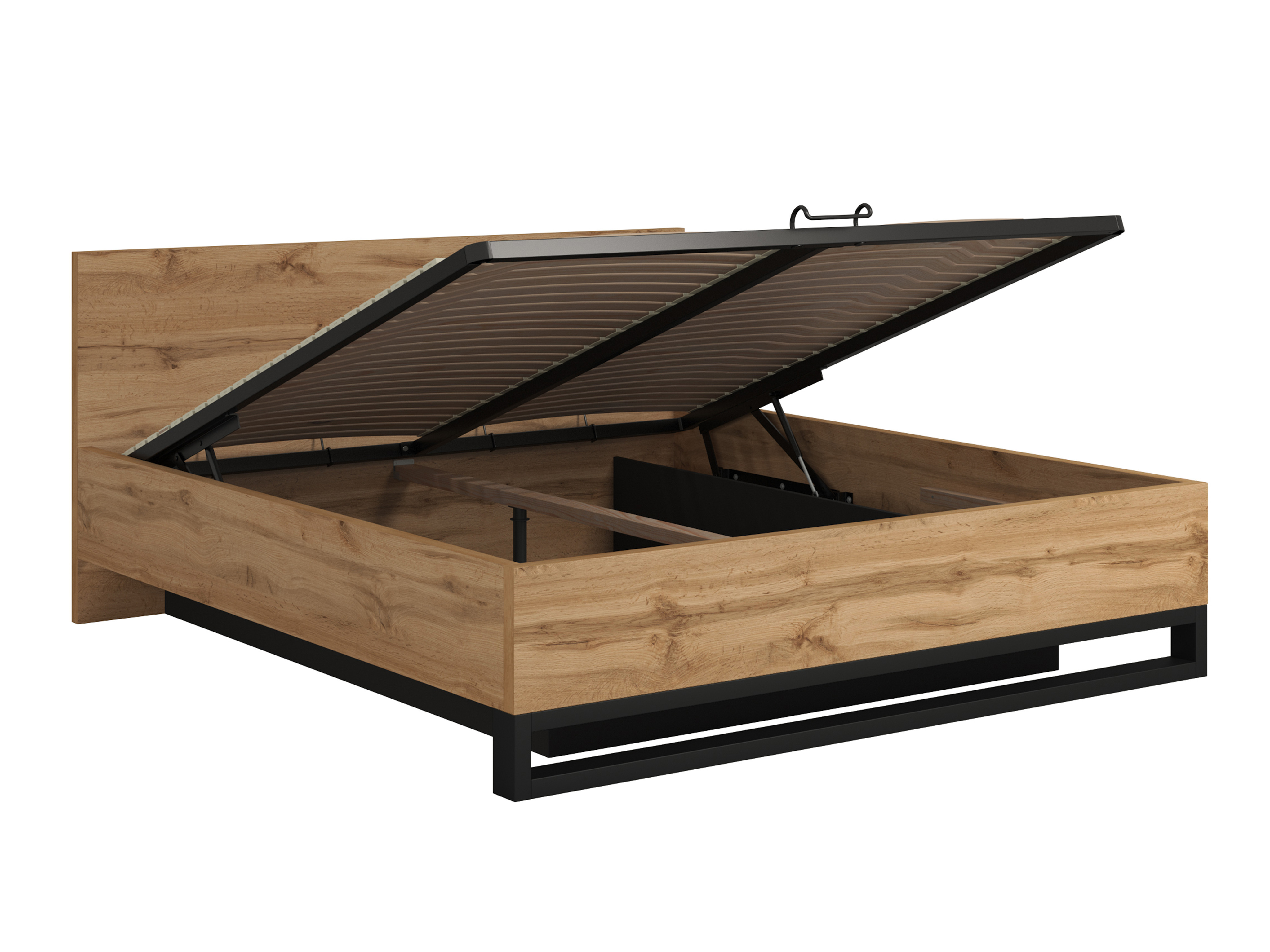 Bett Avicavu 118 (Wotan Eiche + Schwarz)