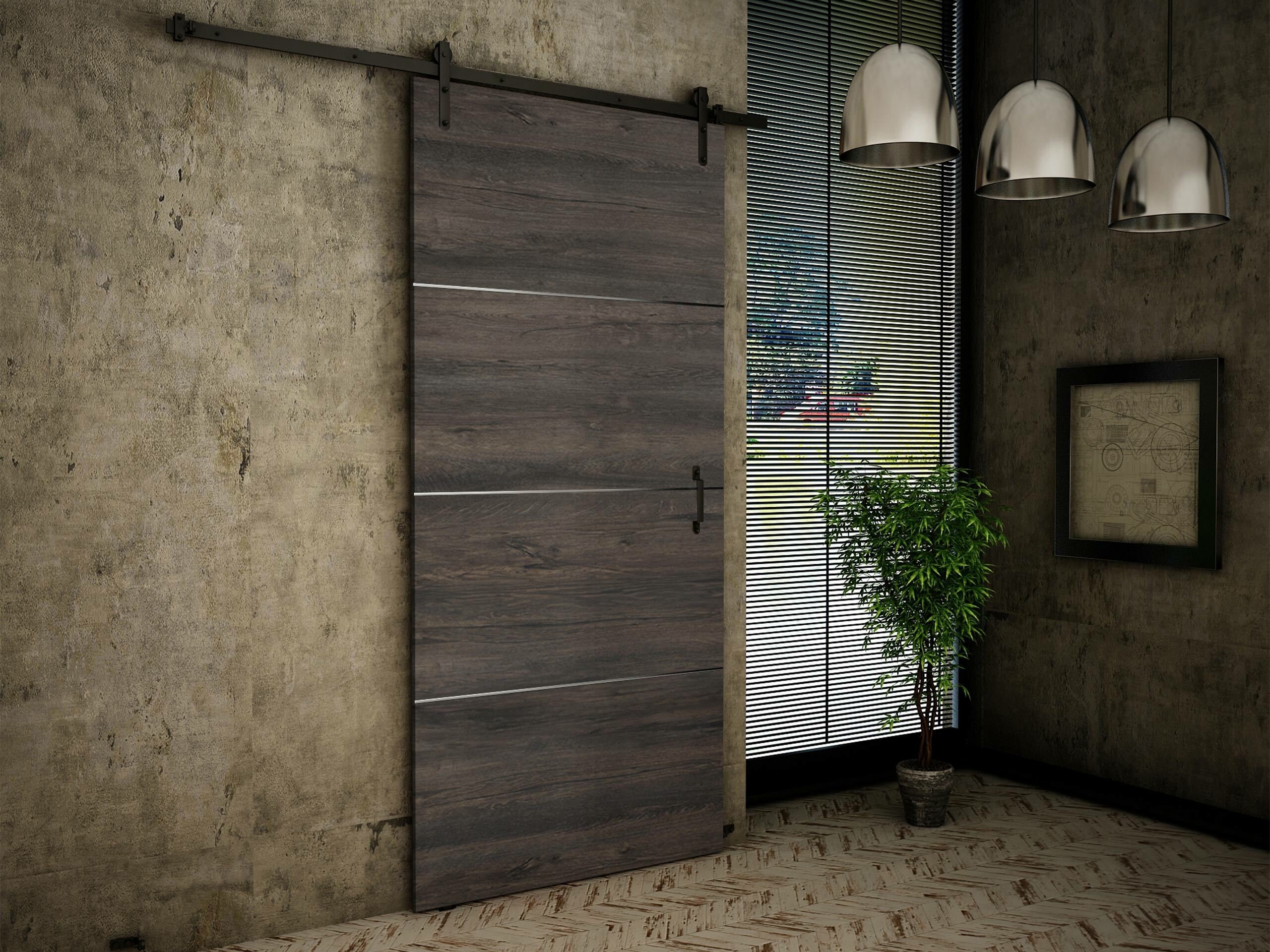 Schwebetür Dover 155 (Esche dunkel)