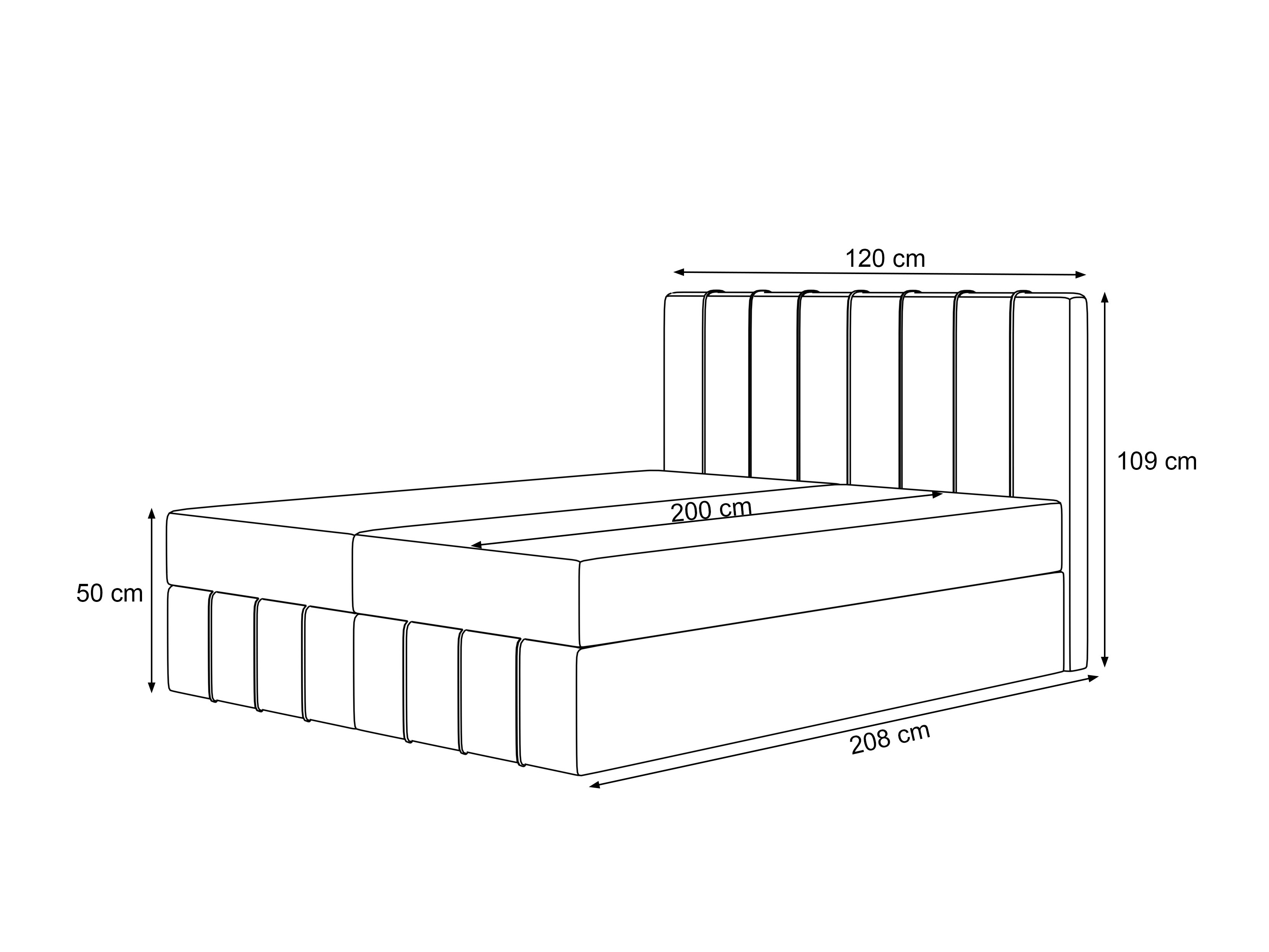 Boxspringbett Martinez 125 (Lumi 11)