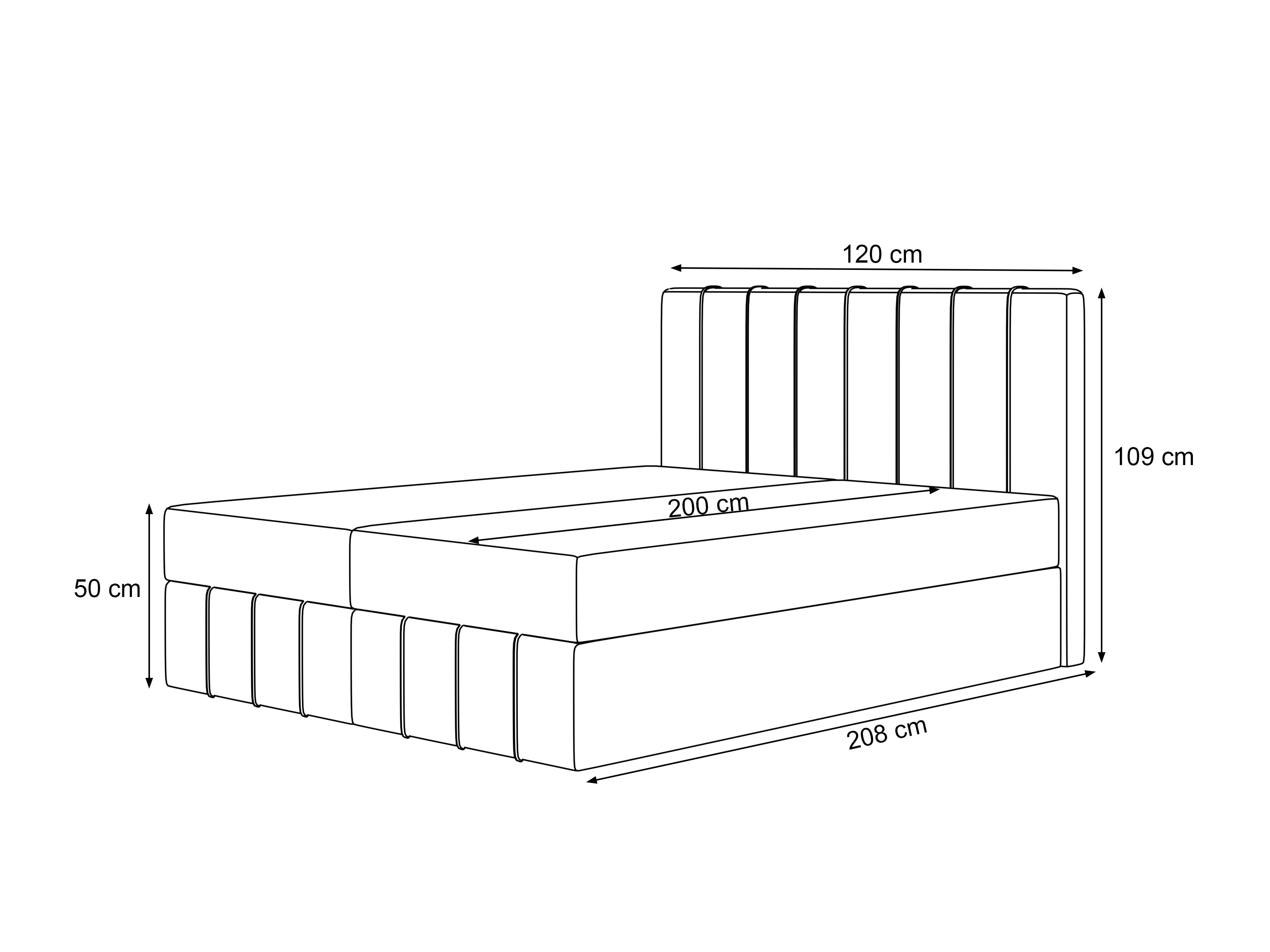 Boxspringbett Martinez 125 (Lumi 19)
