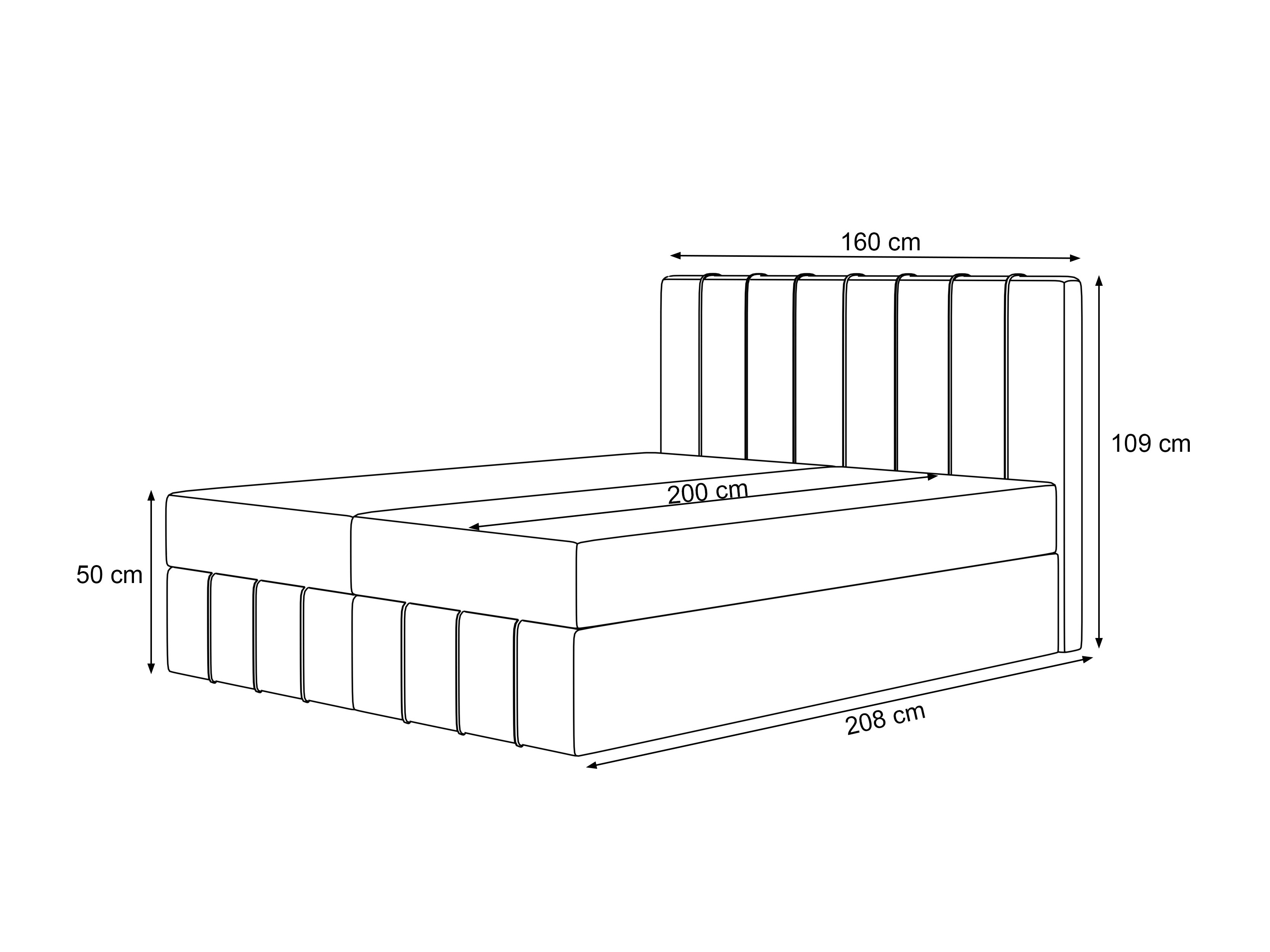 Boxspringbett Martinez 125 (Lumi 84)