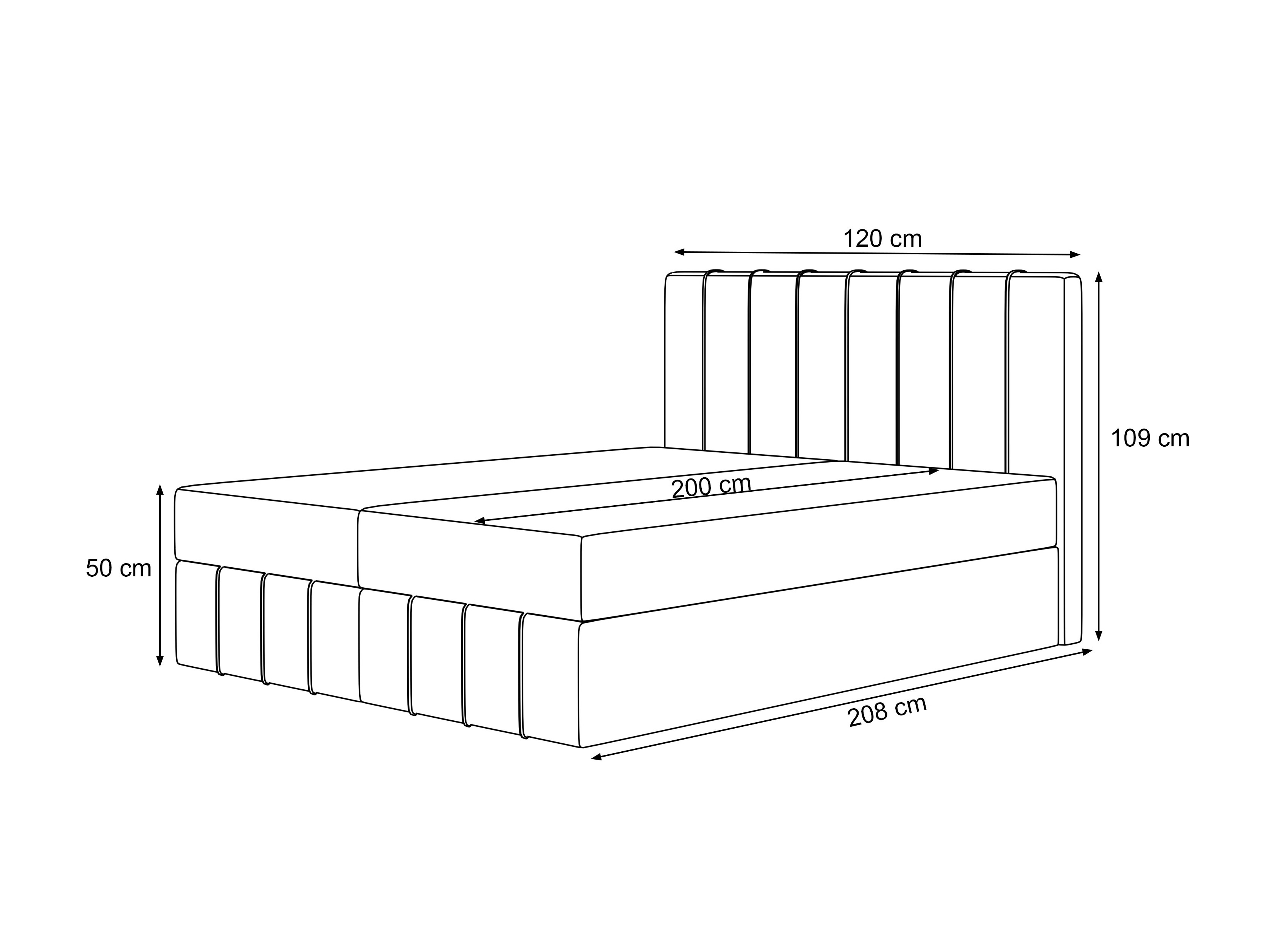 Boxspringbett Martinez 125 (Lumi 84)