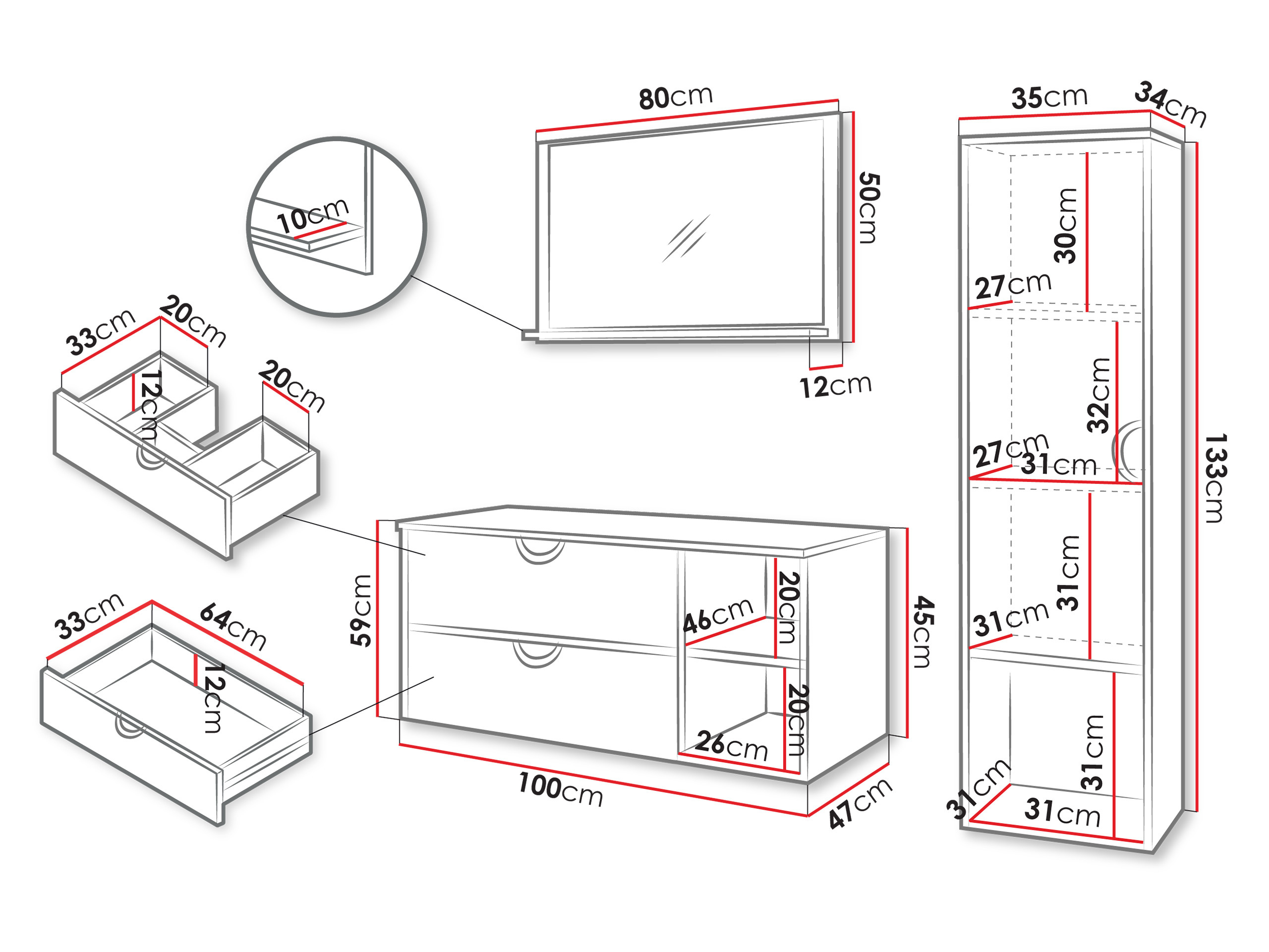 Badezimmer-Set Sodalis (Kaschmir)