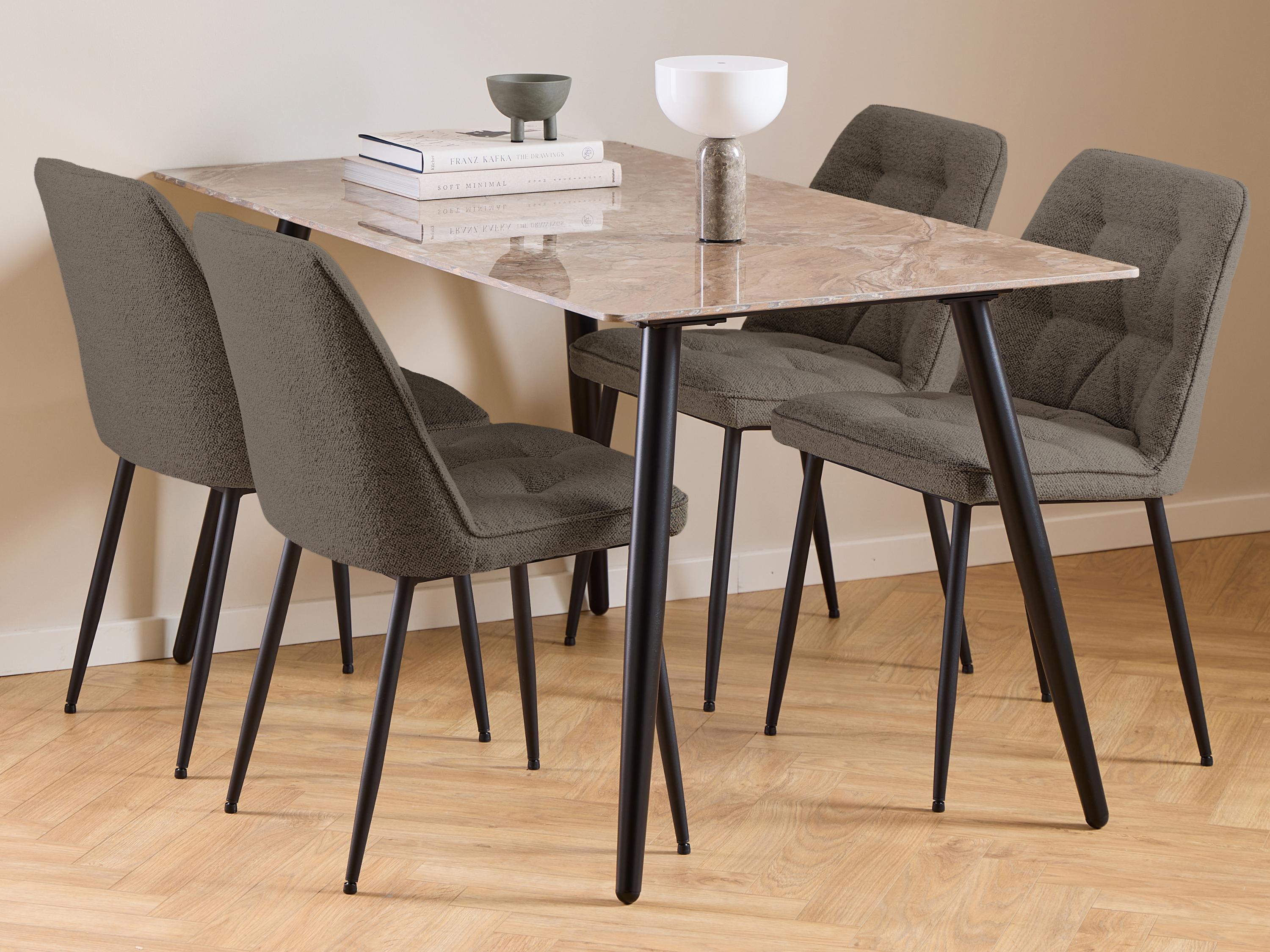 Essgruppe Norsica 1012 (Taupe + Schwarz)