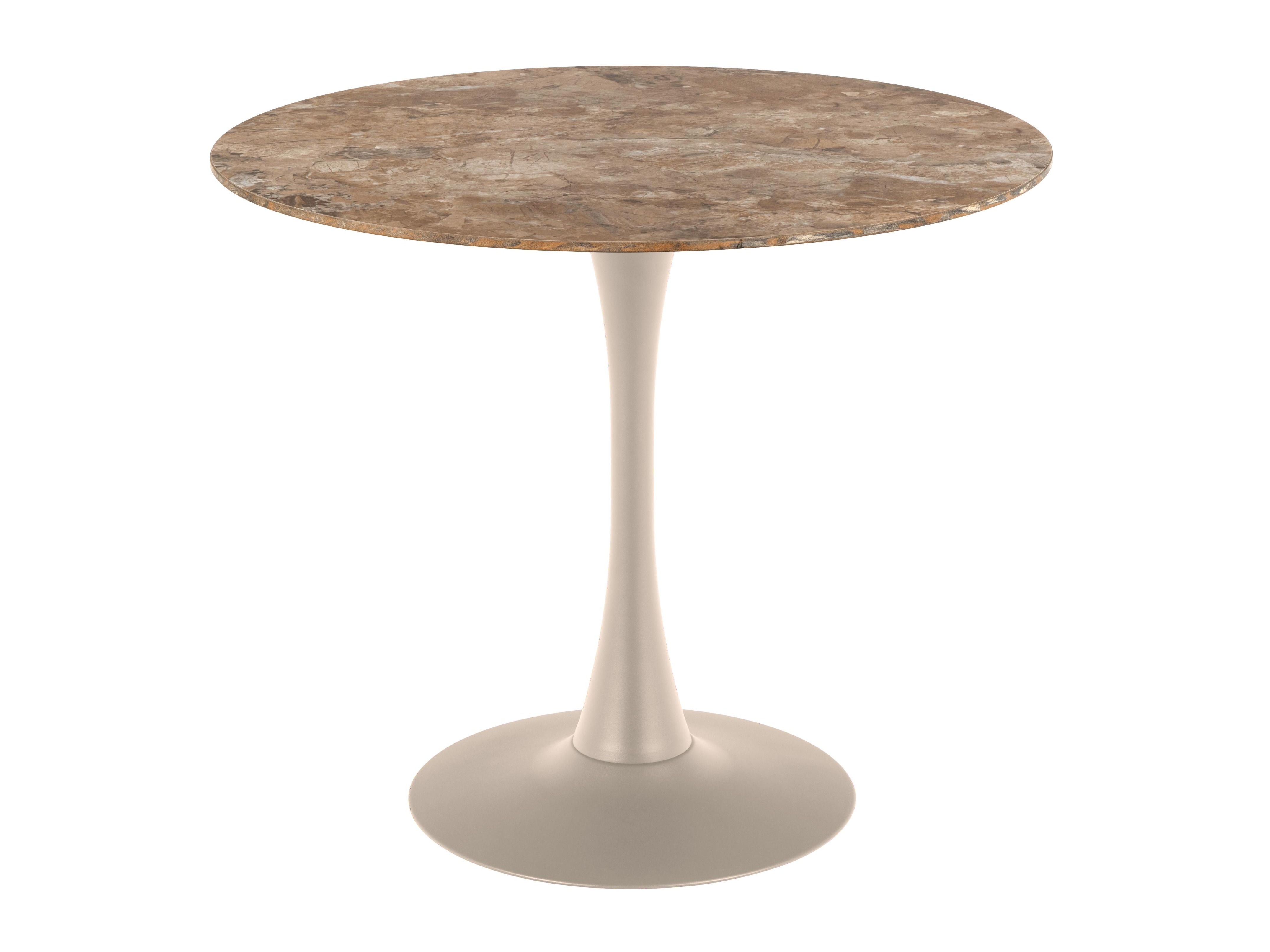 Tisch Norsica 616 (Brauner Marmor + Grau)