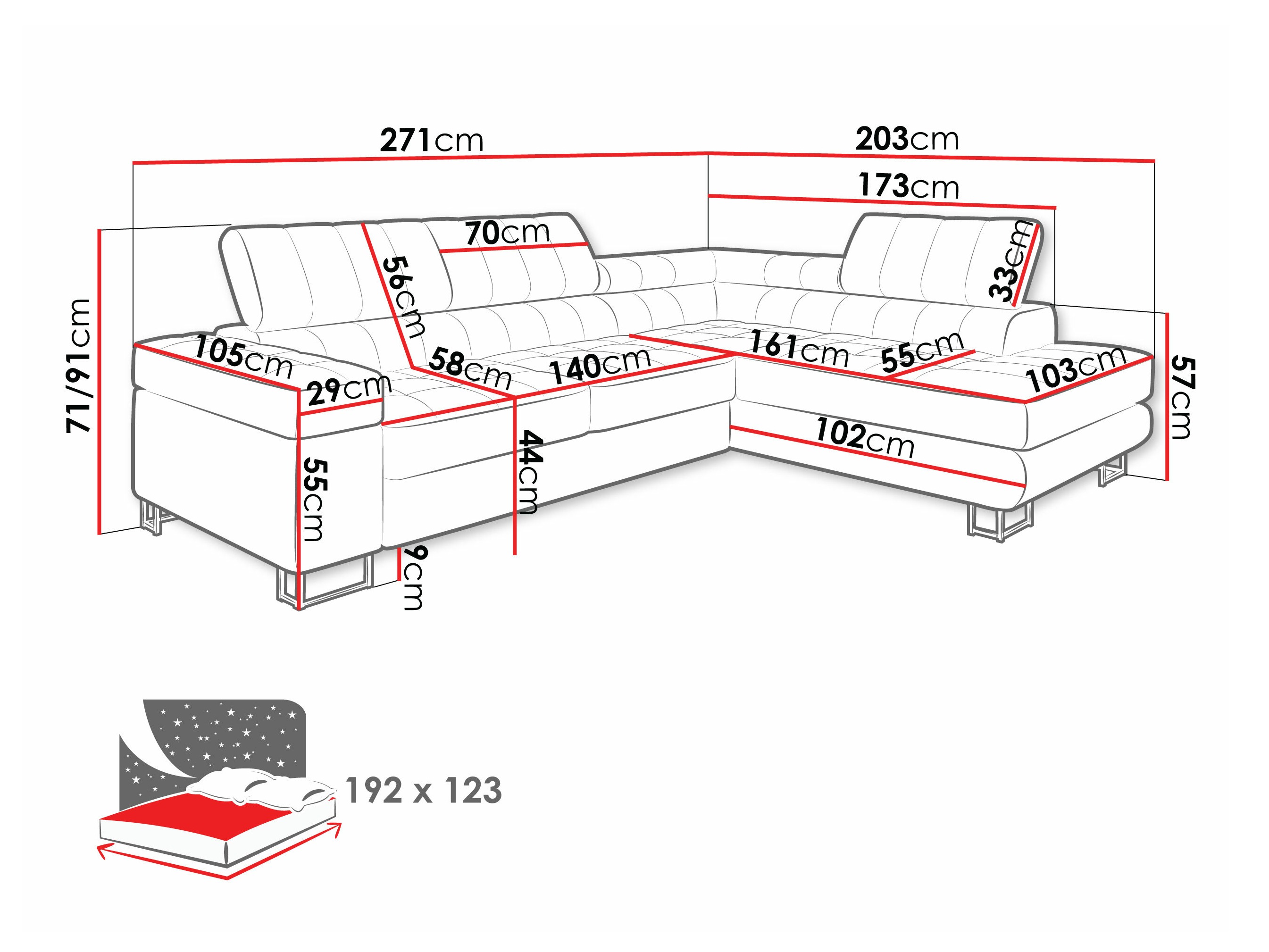 Ecksofa Comfivo 247 (Sorriso 04)