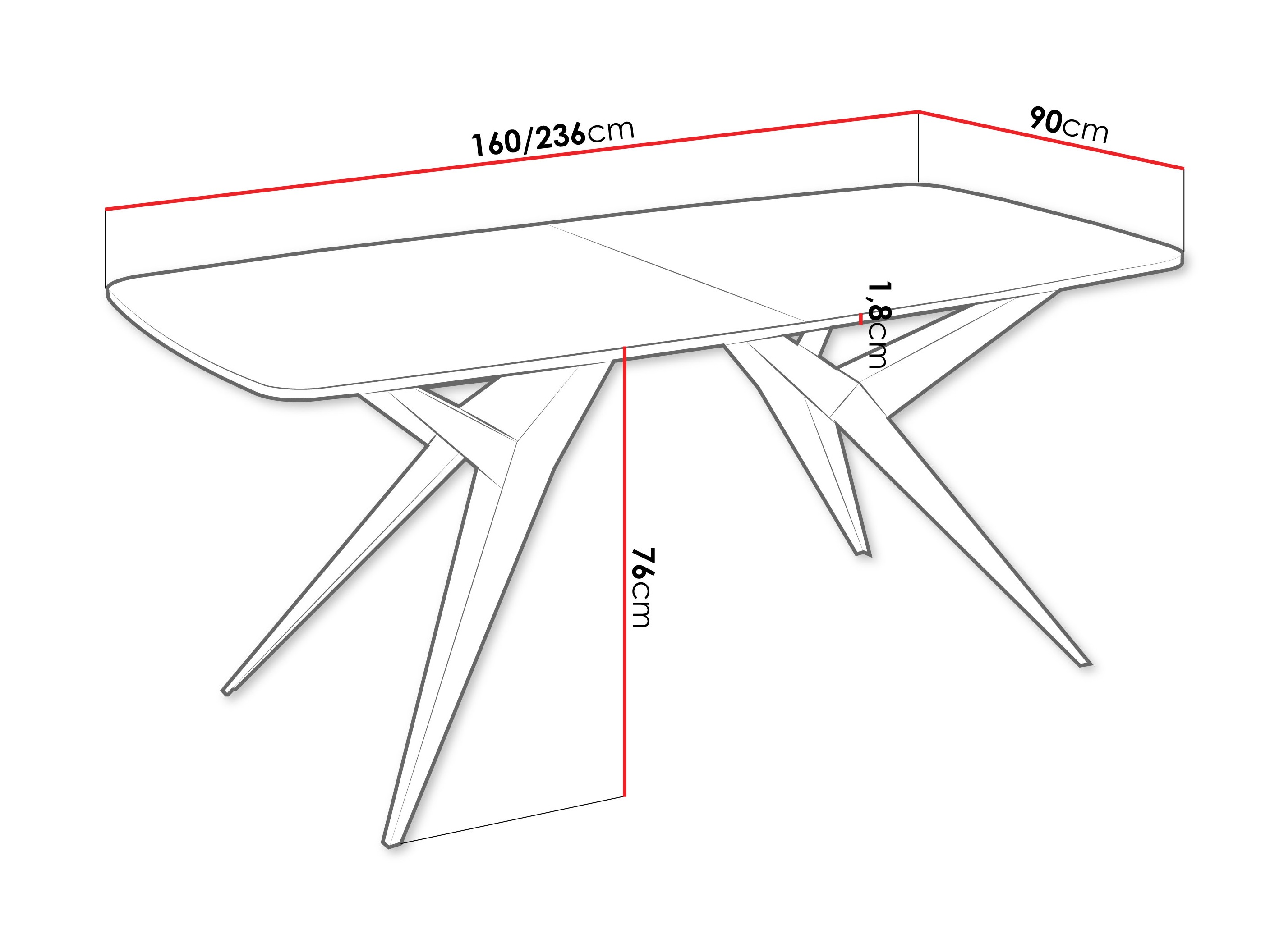 Tisch Oswego 152 (Craft goldene Eichenholzoptik)
