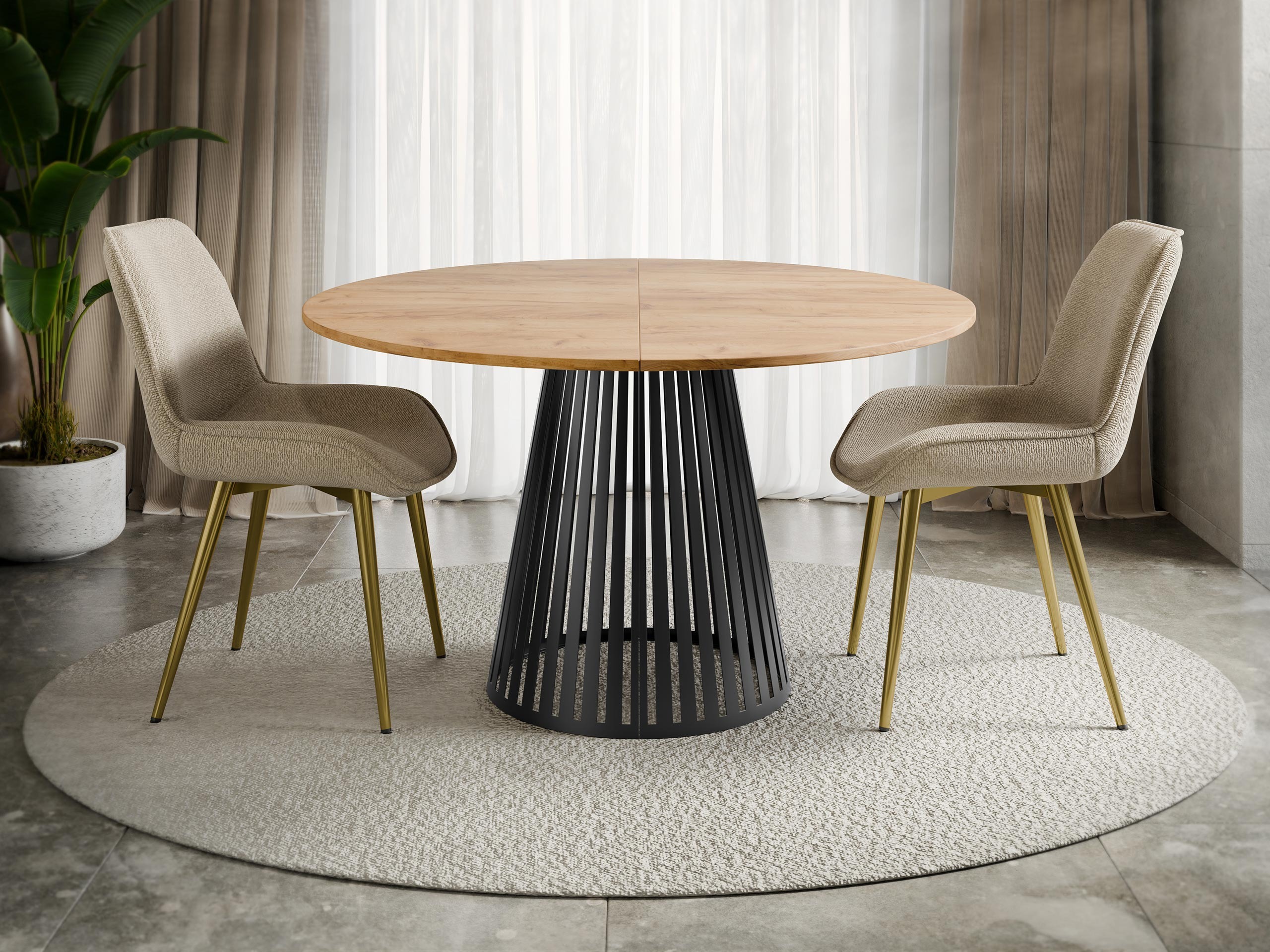 Tisch Prudentia II (Craft goldene Eichenholzoptik)