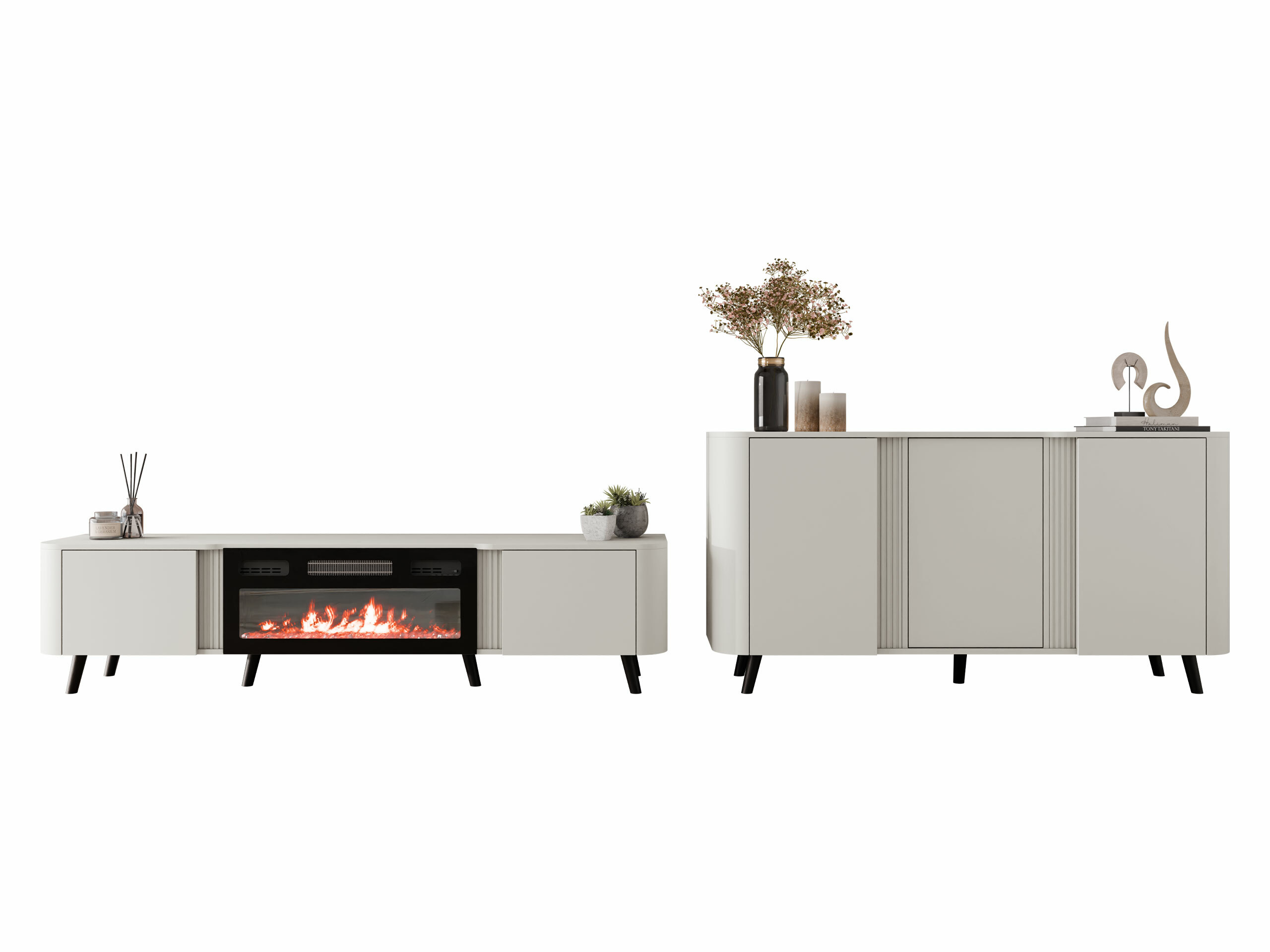 Wohnzimmer-Sets Modus (Kaschmir + Schwarz)