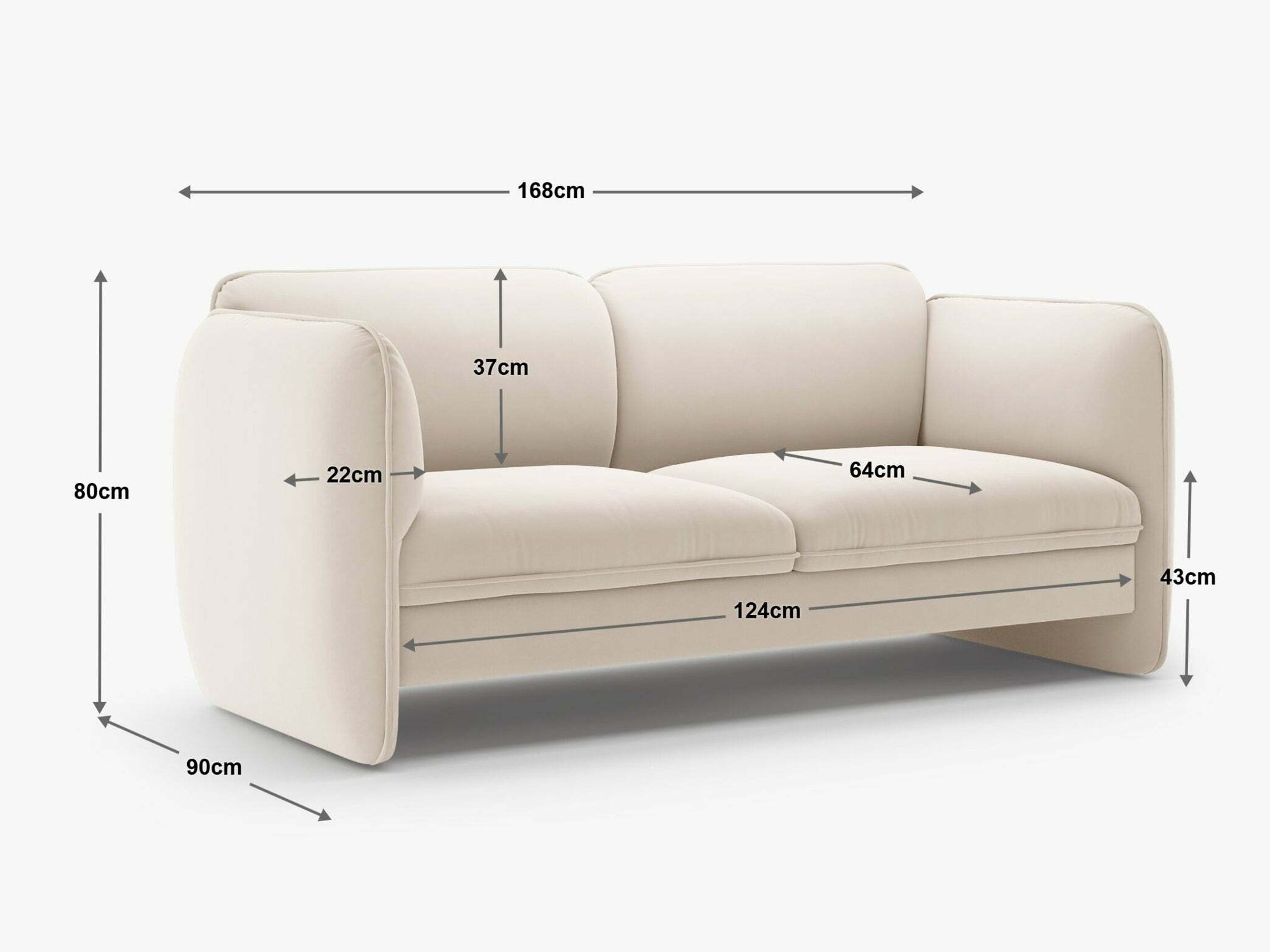Sofa Romsero 101 (Magic Velvet 2256)