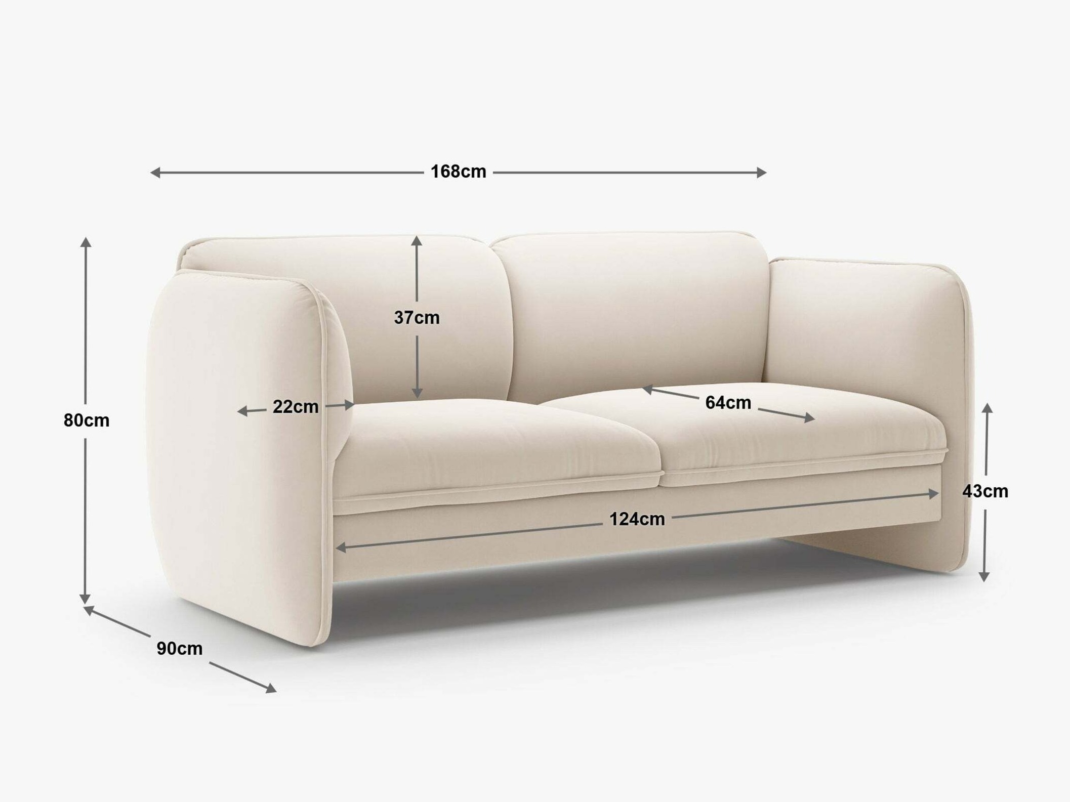 Sofa Romsero 101 (Magic Velvet 2282)