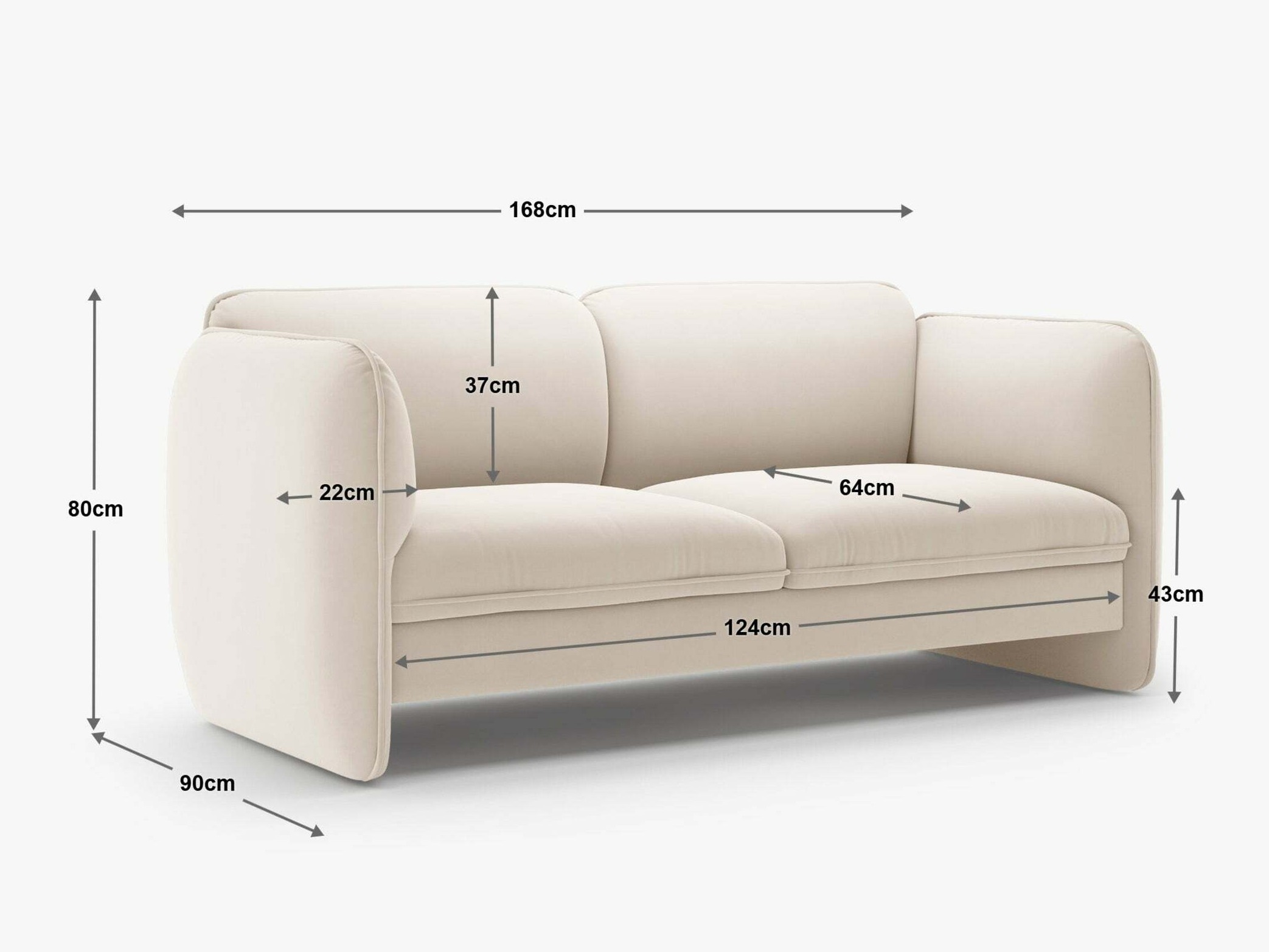 Sofa Romsero 101 (Magic Velvet 2295)