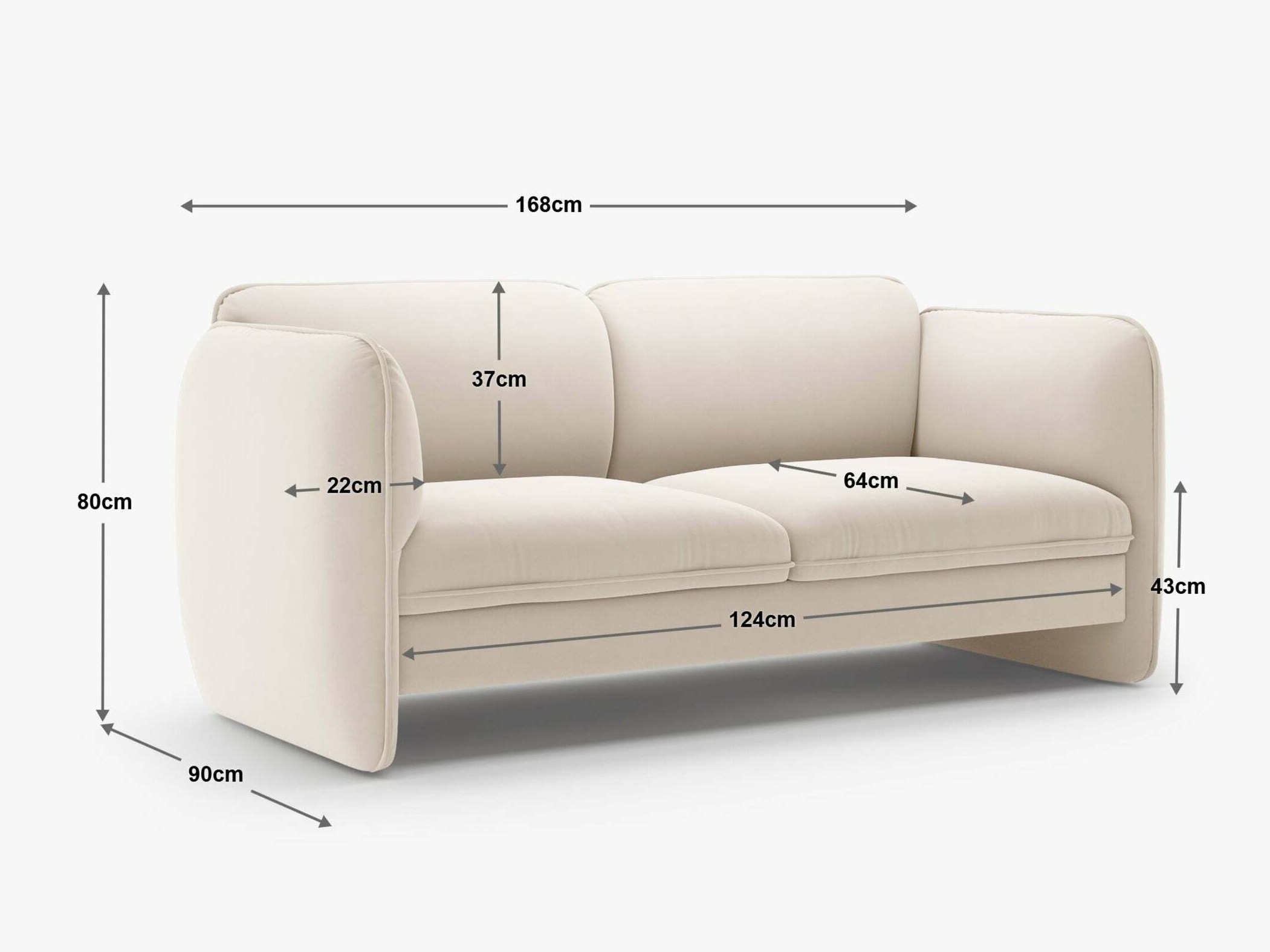 Sofa Romsero 101 (Magic Velvet 2296)