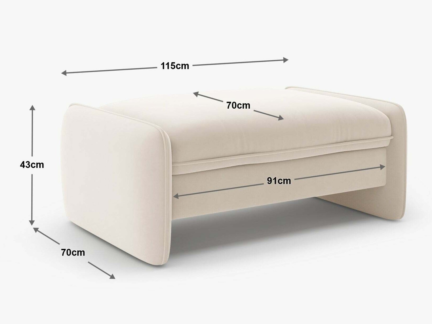 Polsterbank Romsero 103 (Magic Velvet 2282)