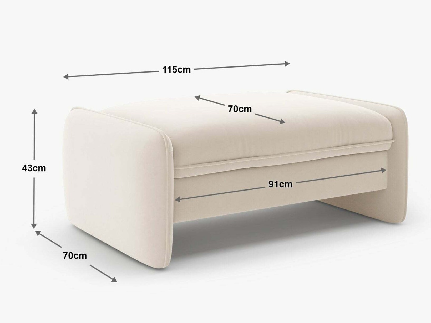 Polsterbank Romsero 103 (Magic Velvet 2296)