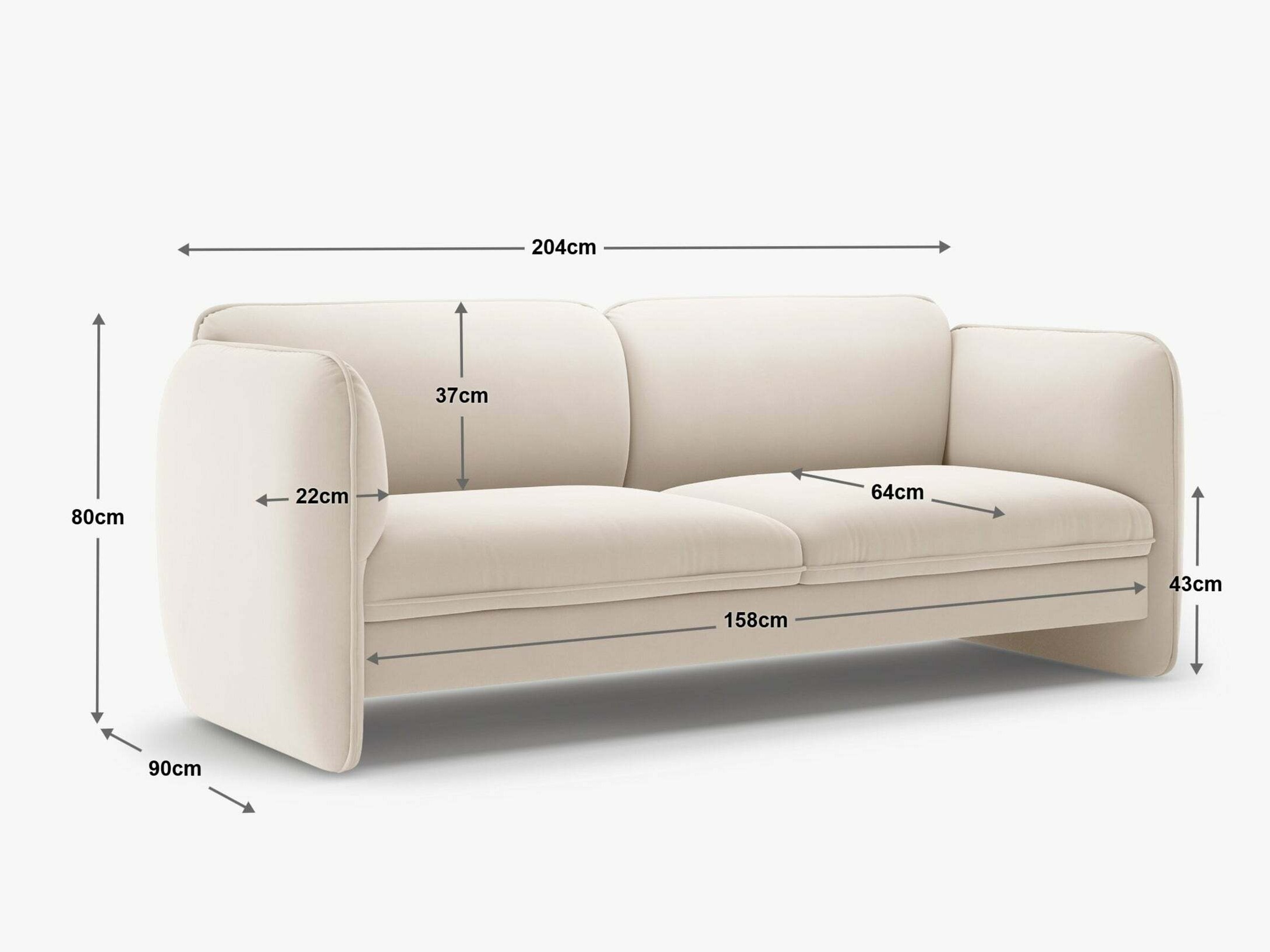 Sofa Romsero 102 (Magic Velvet 2256)