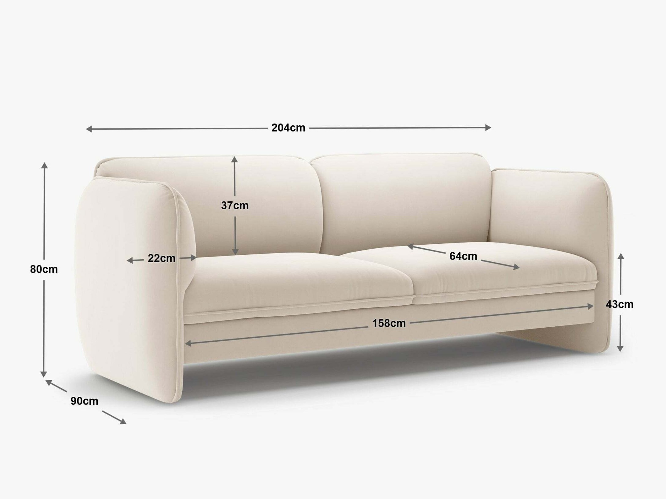 Sofa Romsero 102 (Magic Velvet 2285)