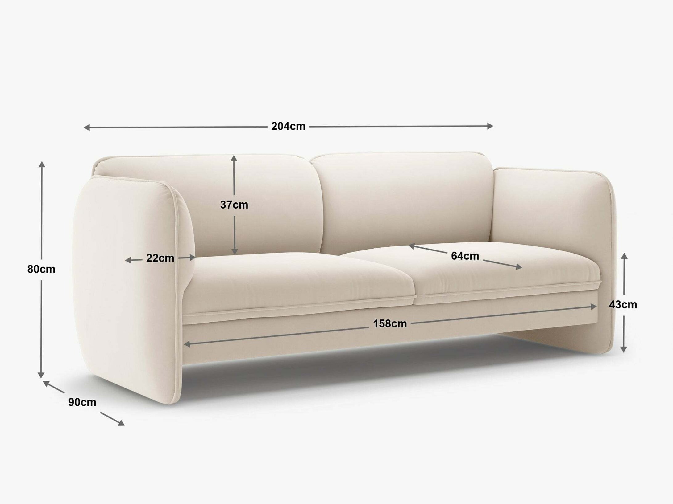 Sofa Romsero 102 (Magic Velvet 2295)