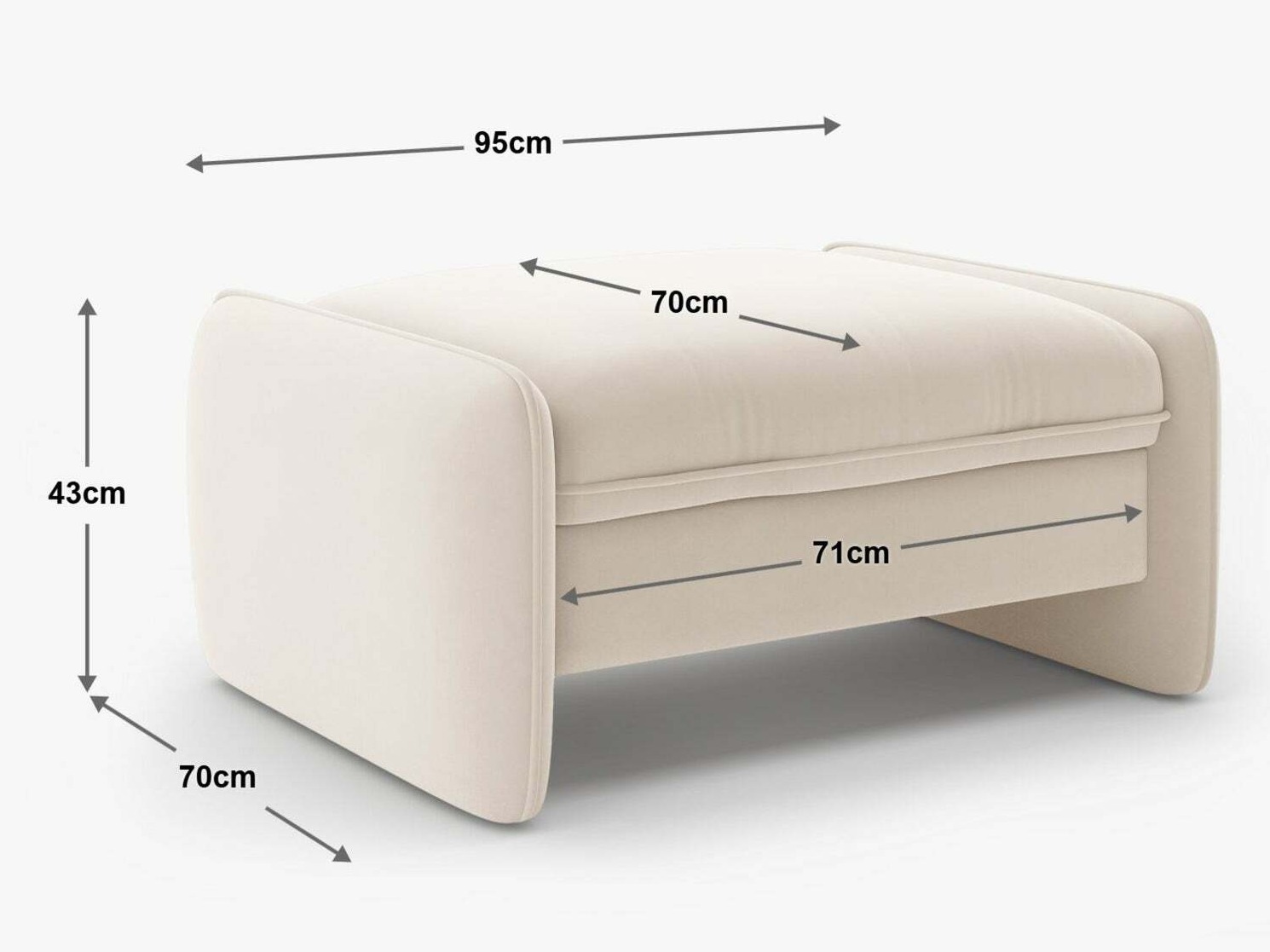 Hocker Romsero 104 (Magic Velvet 2219)