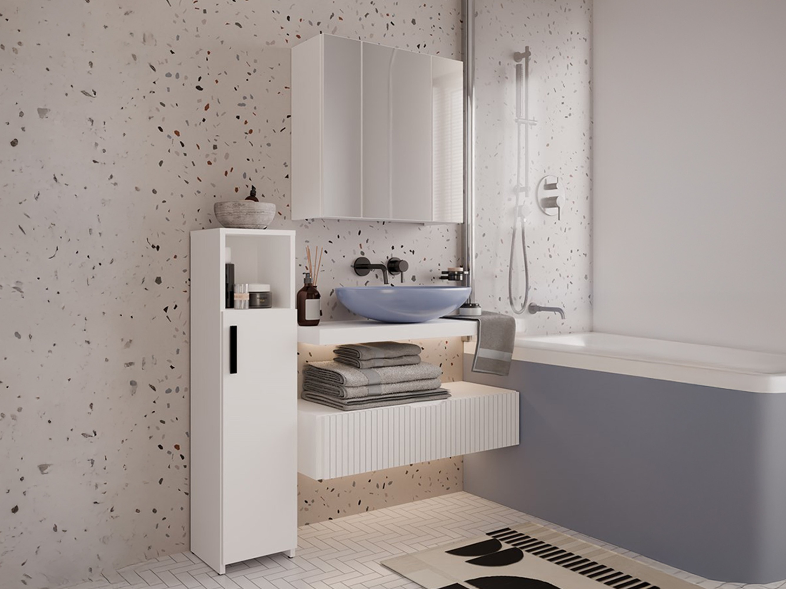 Stehender Badezimmerschrank Mandeville 344