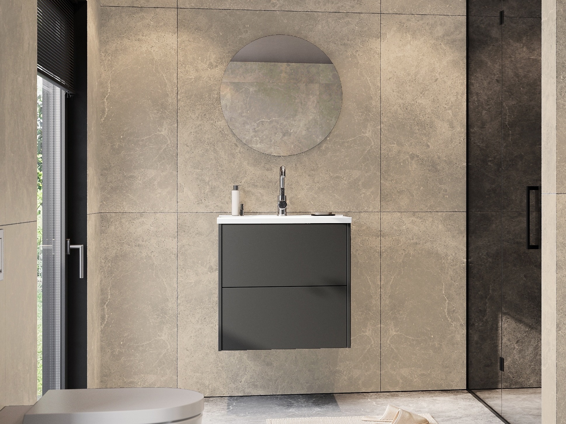 Hängeschrank für Waschbecken Sacramento 522 (Graphit)